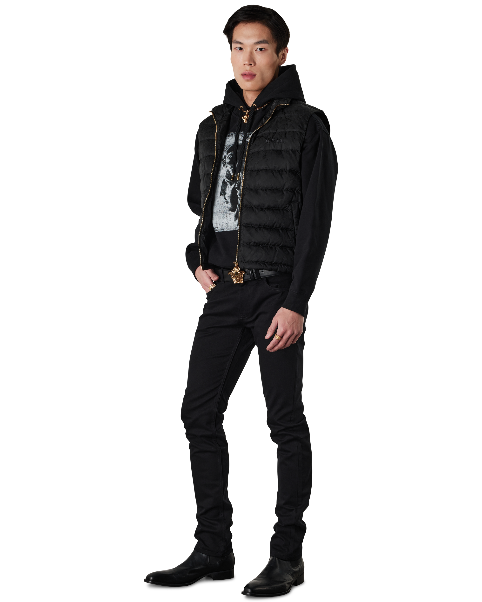 Barocco Jacquard Puffer Vest