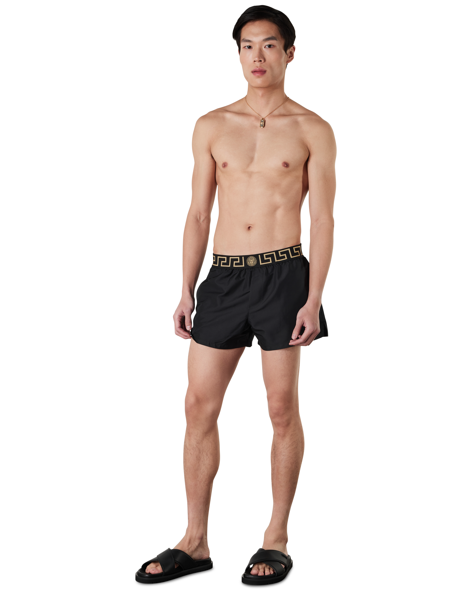 Logo Calf Leather Sandals