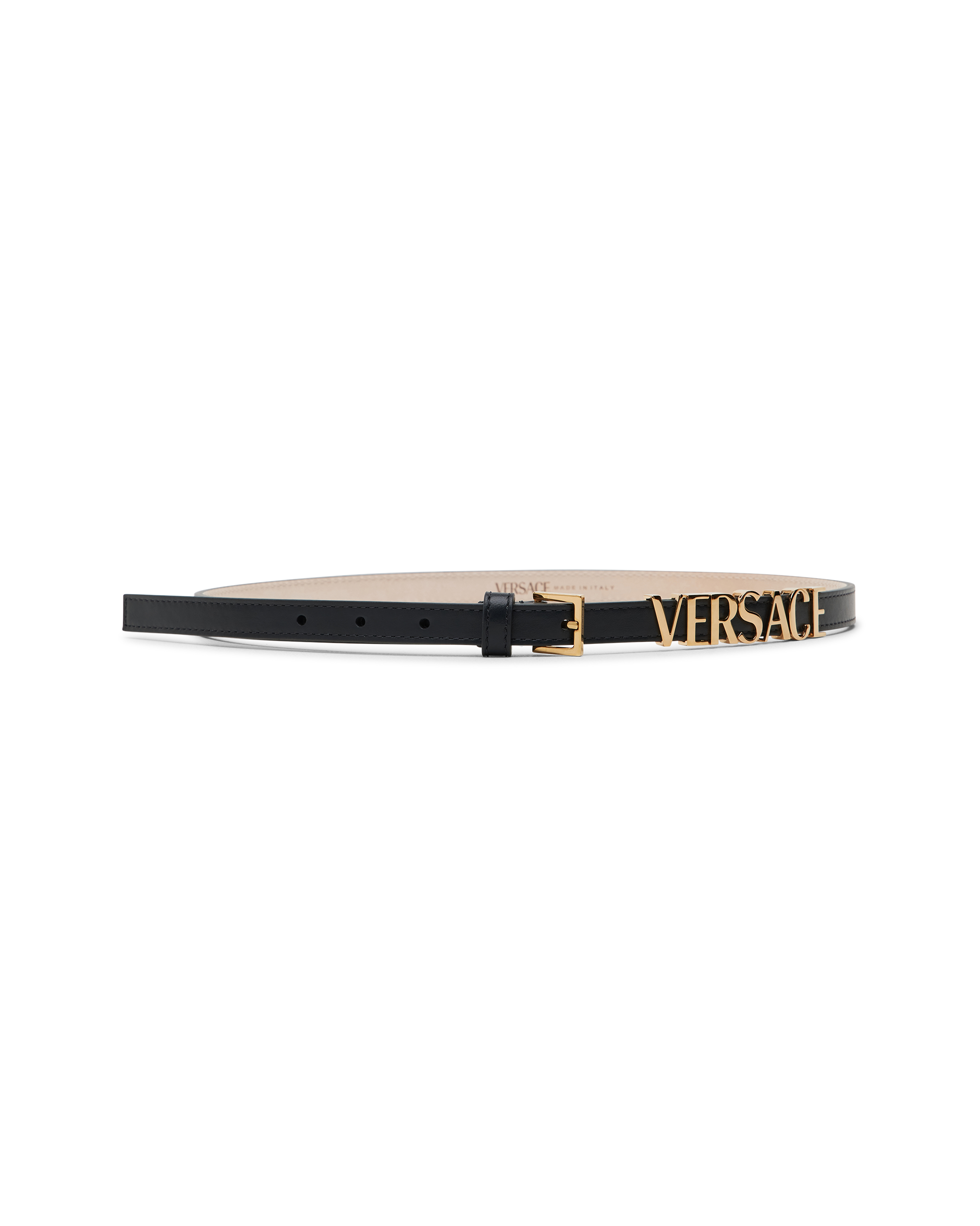 Versace Logo Leather Belt 1.5cm
