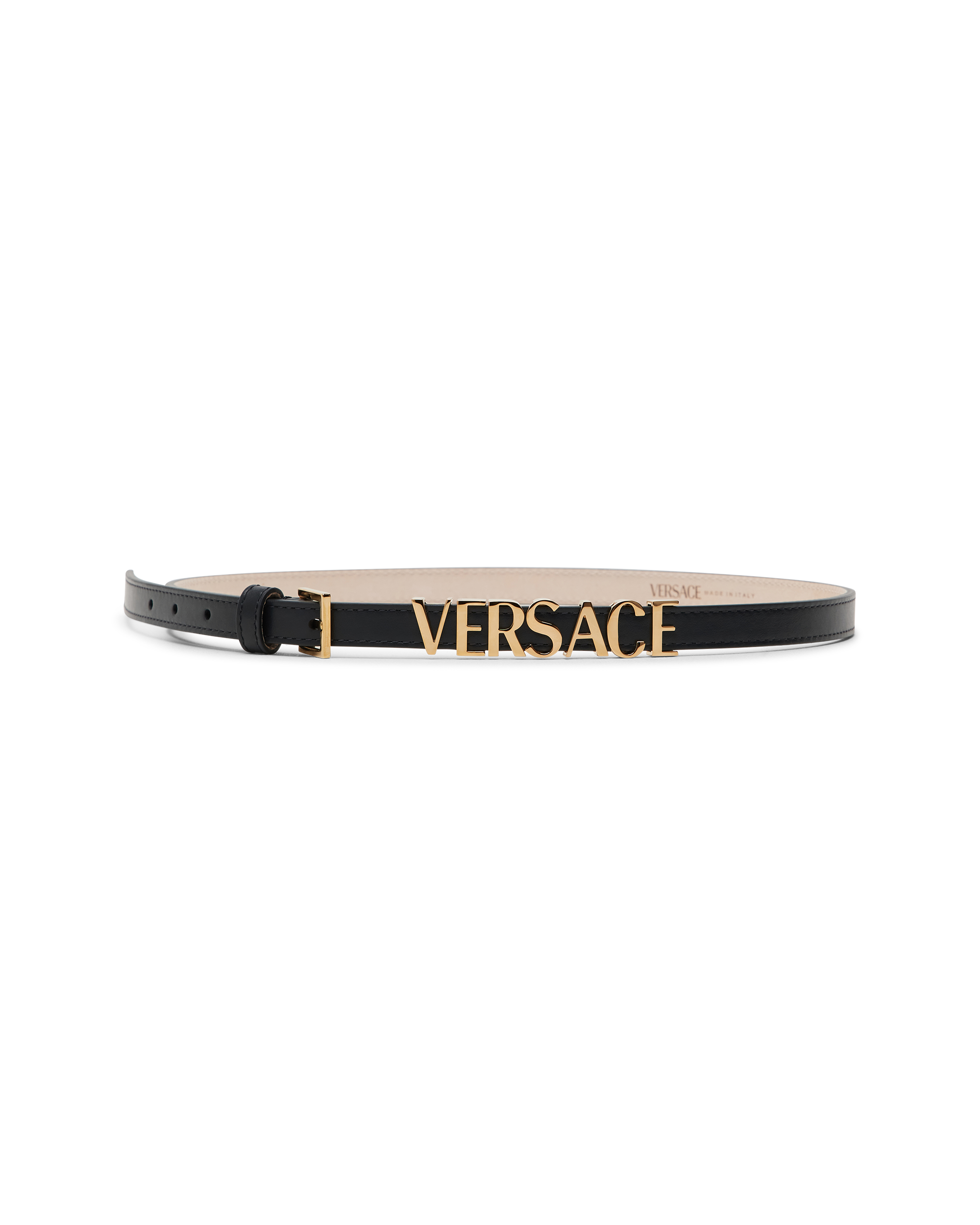 Versace Logo Leather Belt 1.5cm