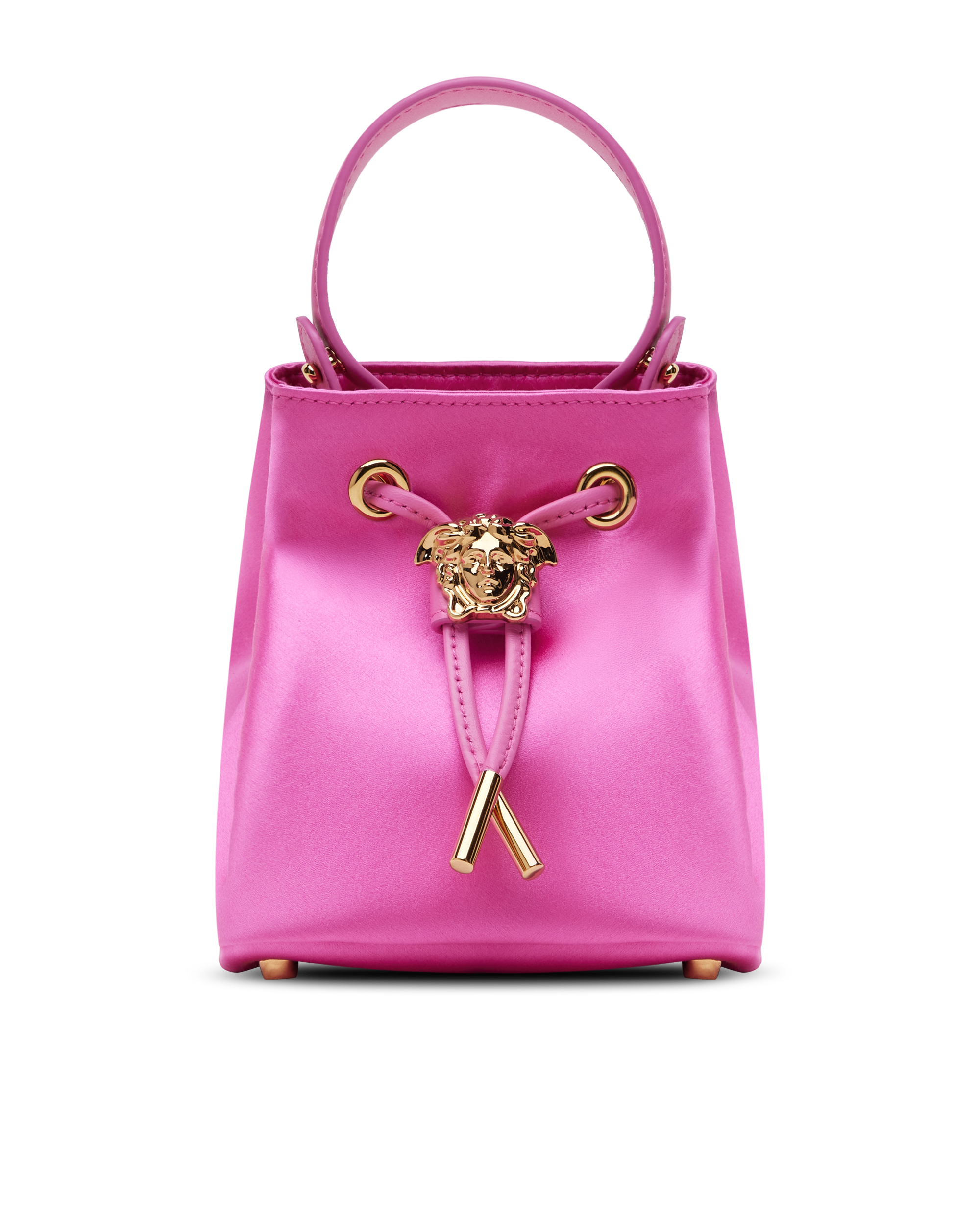 La Medusa Satin Mini Bucket Bag