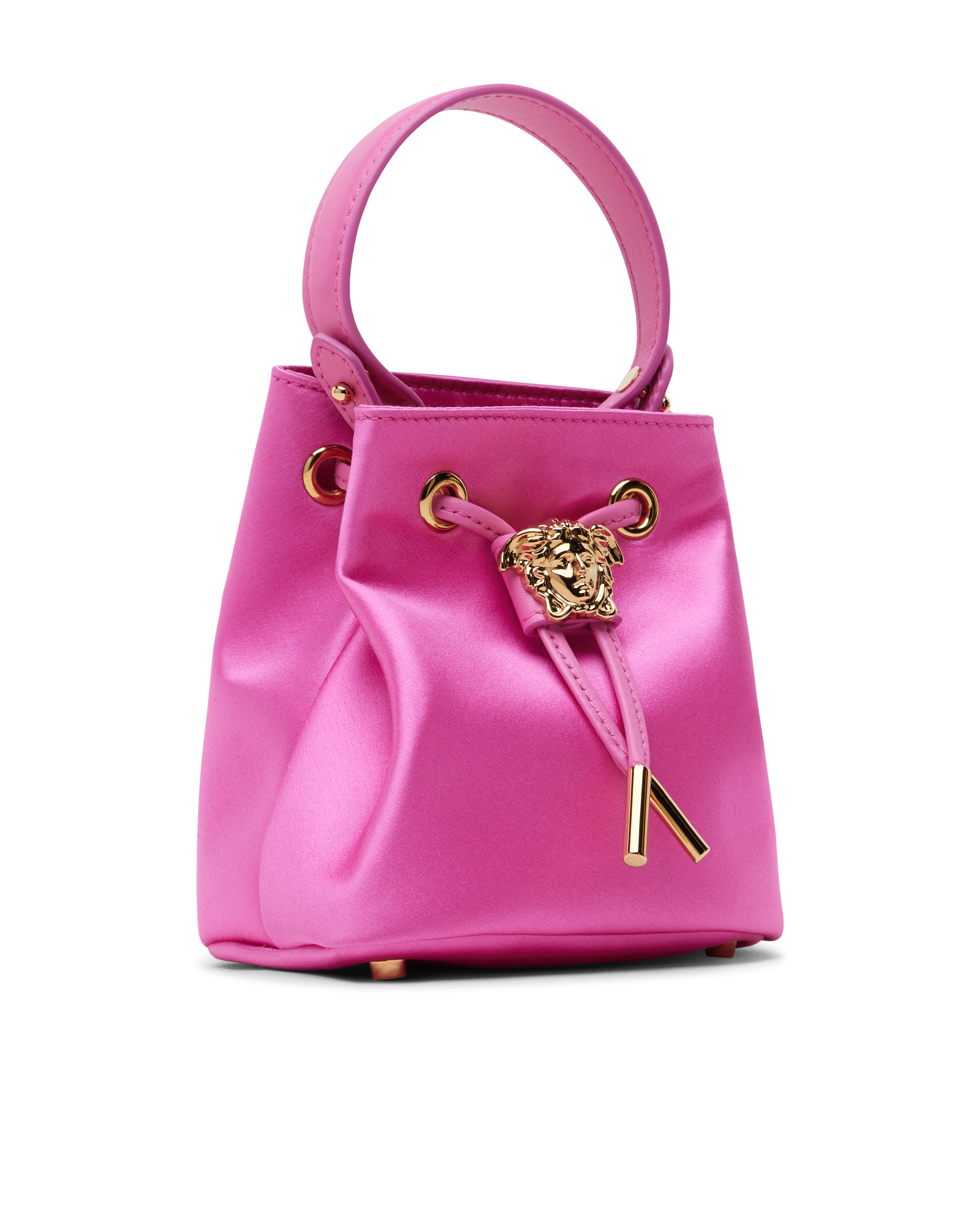 La Medusa Satin Mini Bucket Bag