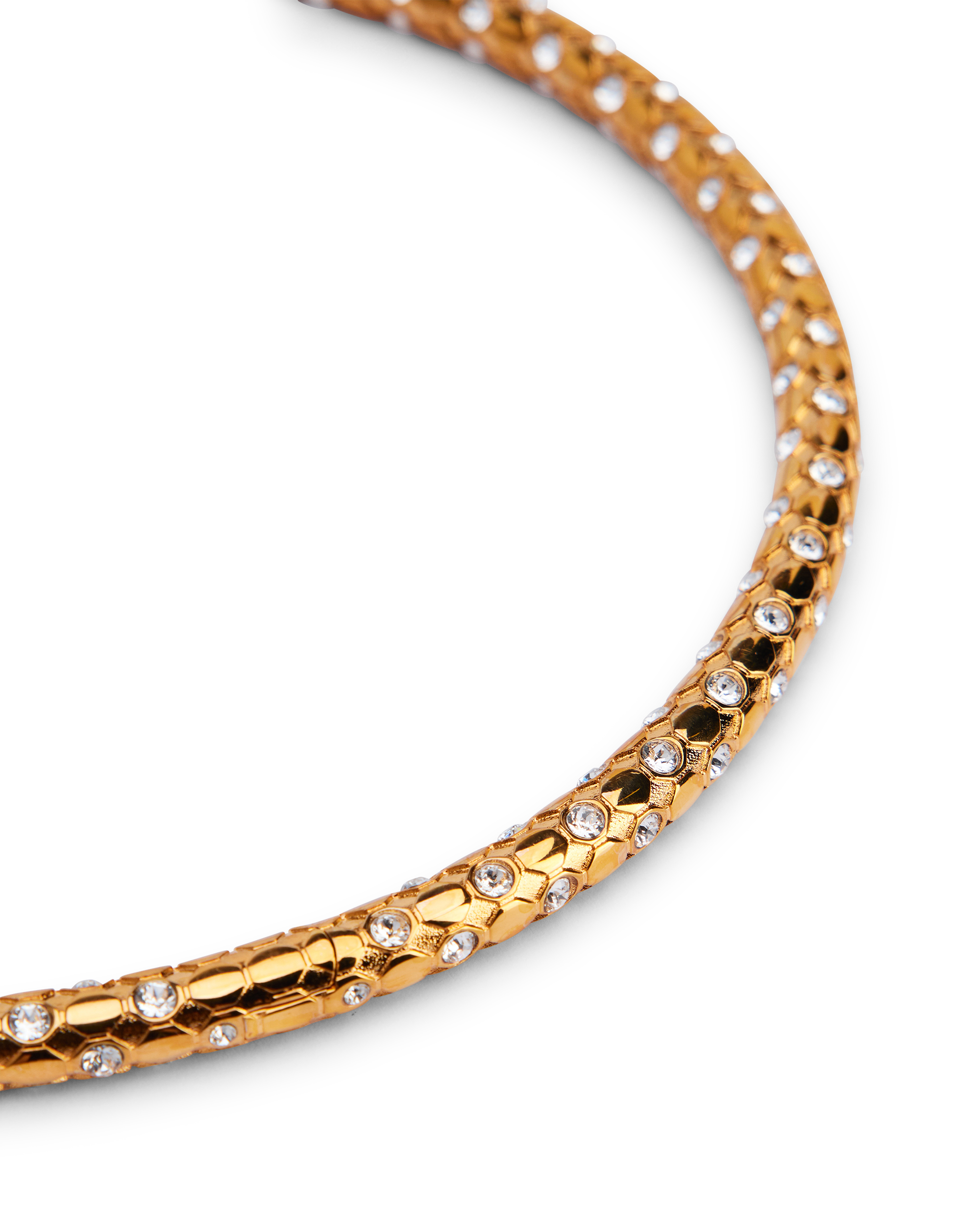 Crystal Metal Mesh Choker