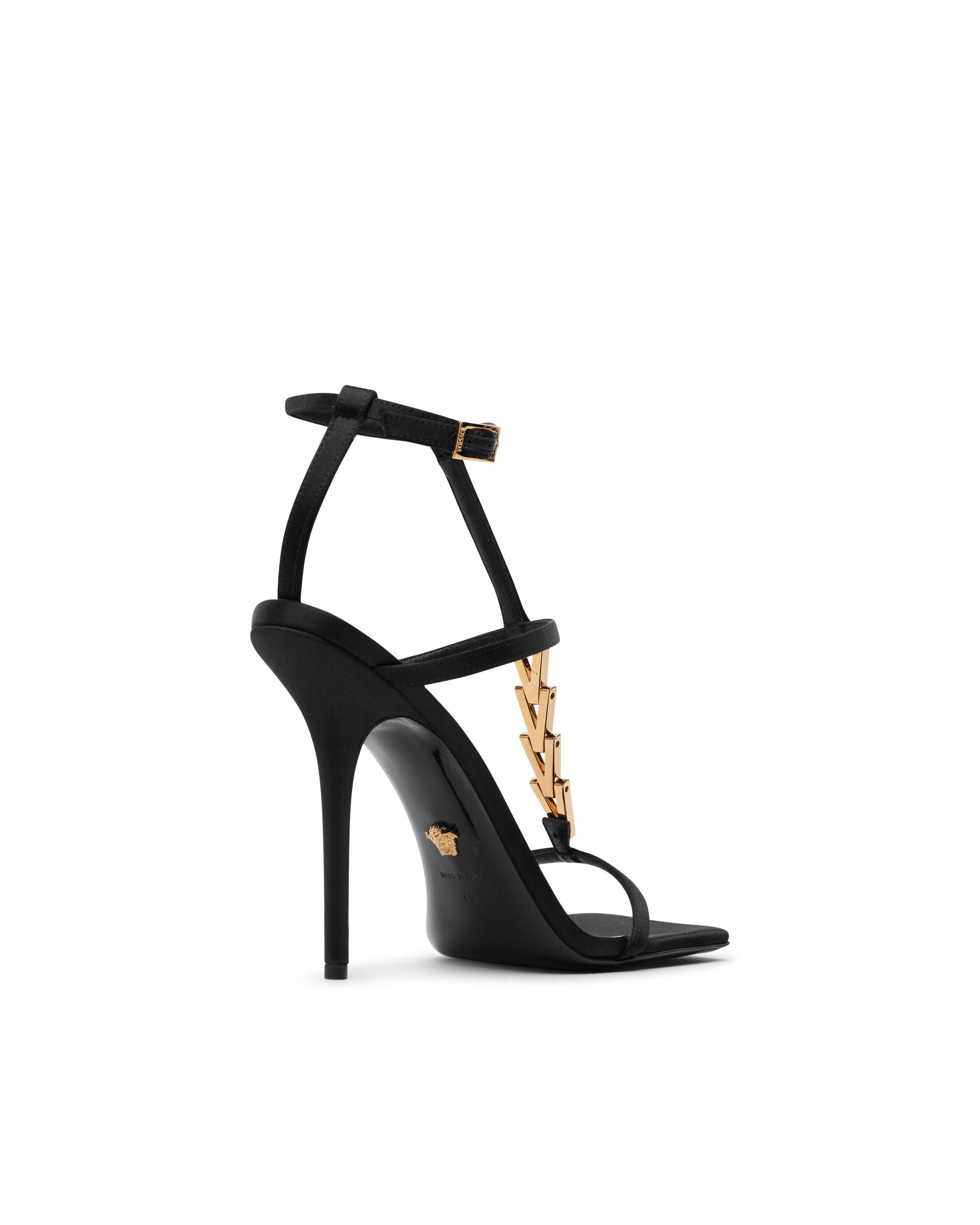V2025 Chain Metallic Sandals 105mm