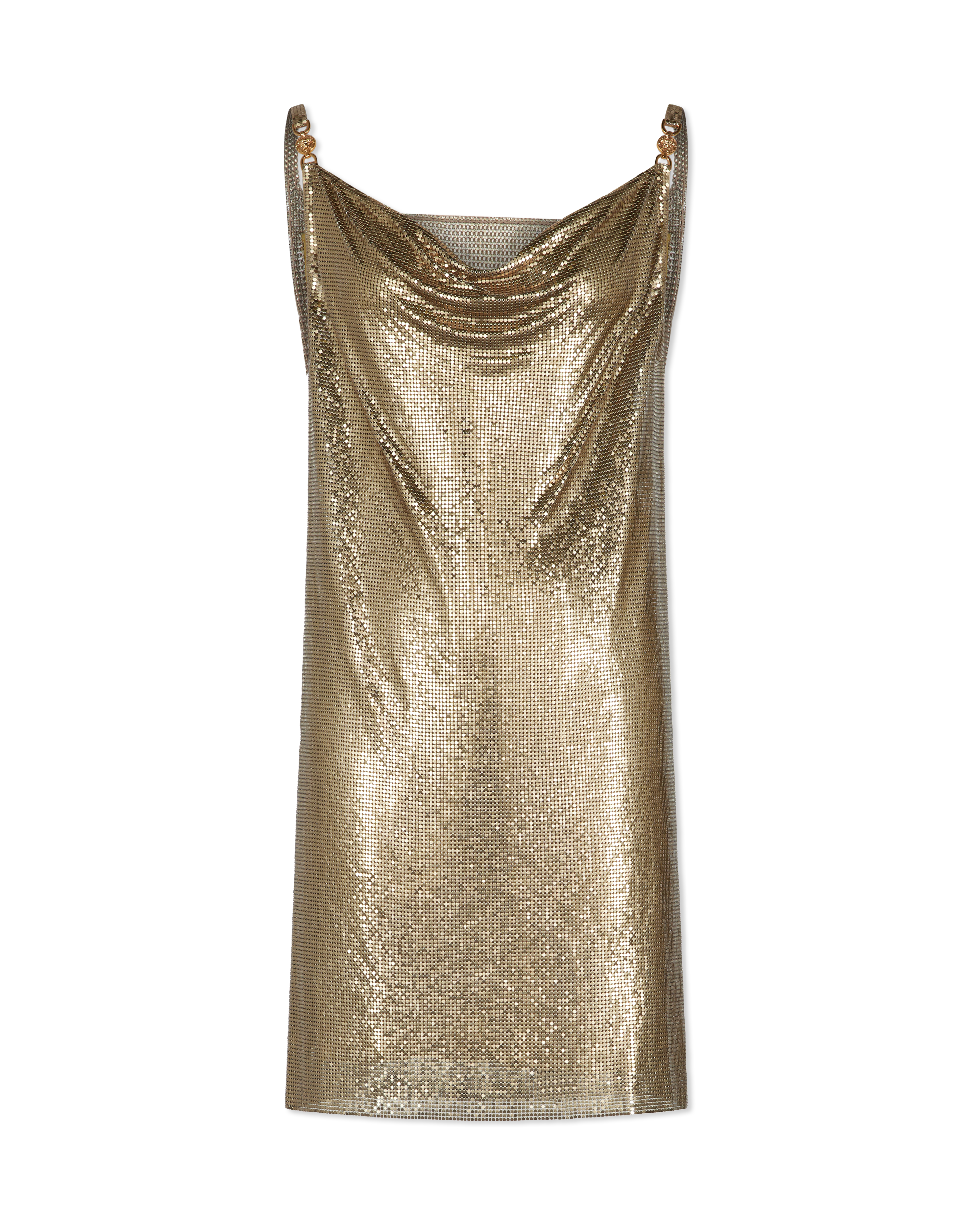 Metal Mesh Slip Mini Dress