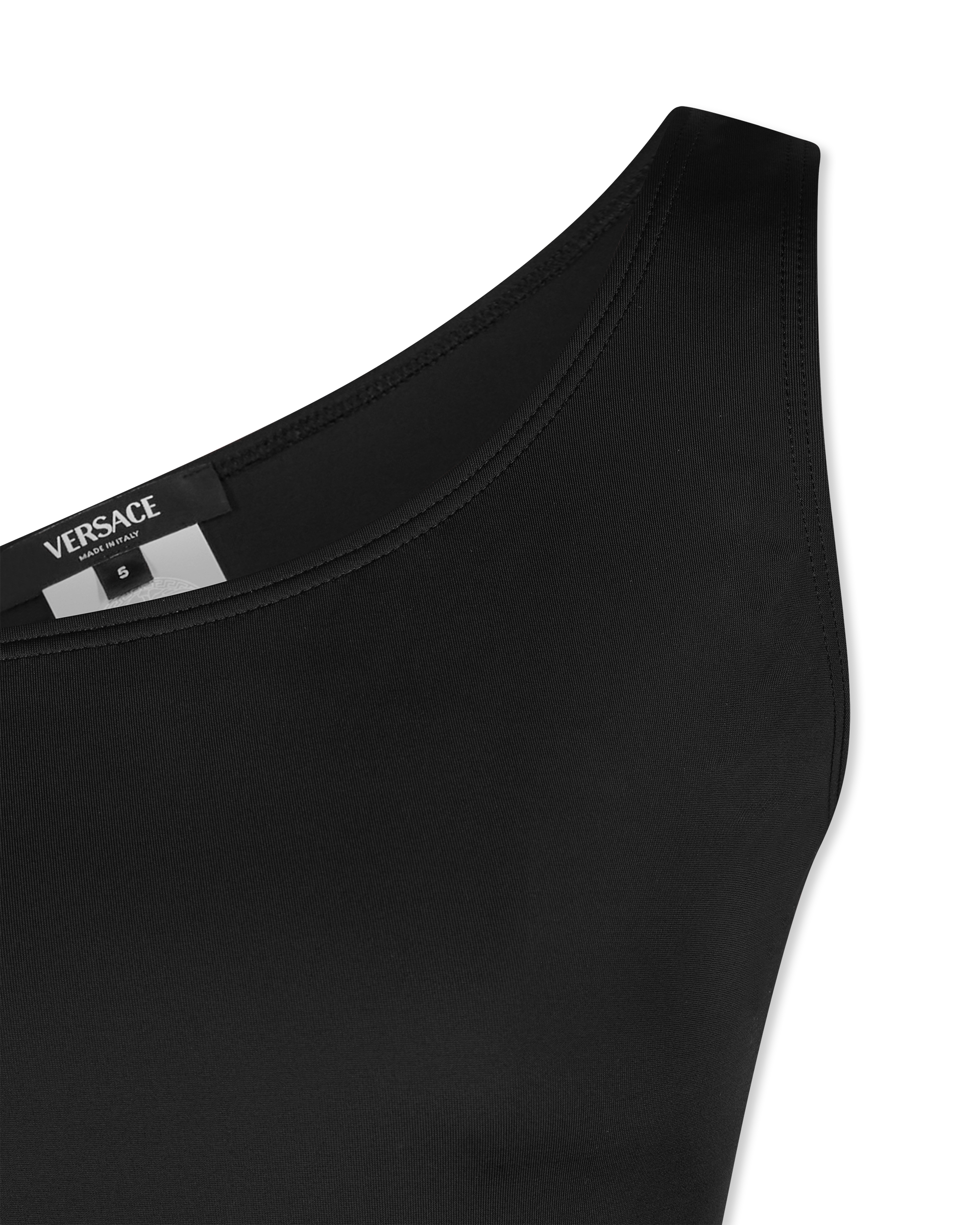 Greca Border One-Shoulder Swimsuit