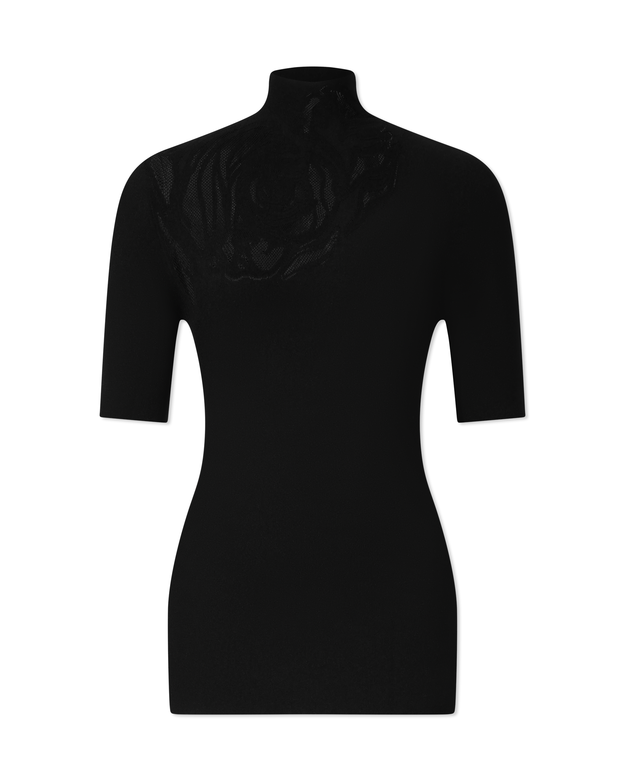 Rose Net Short Sleeve Top