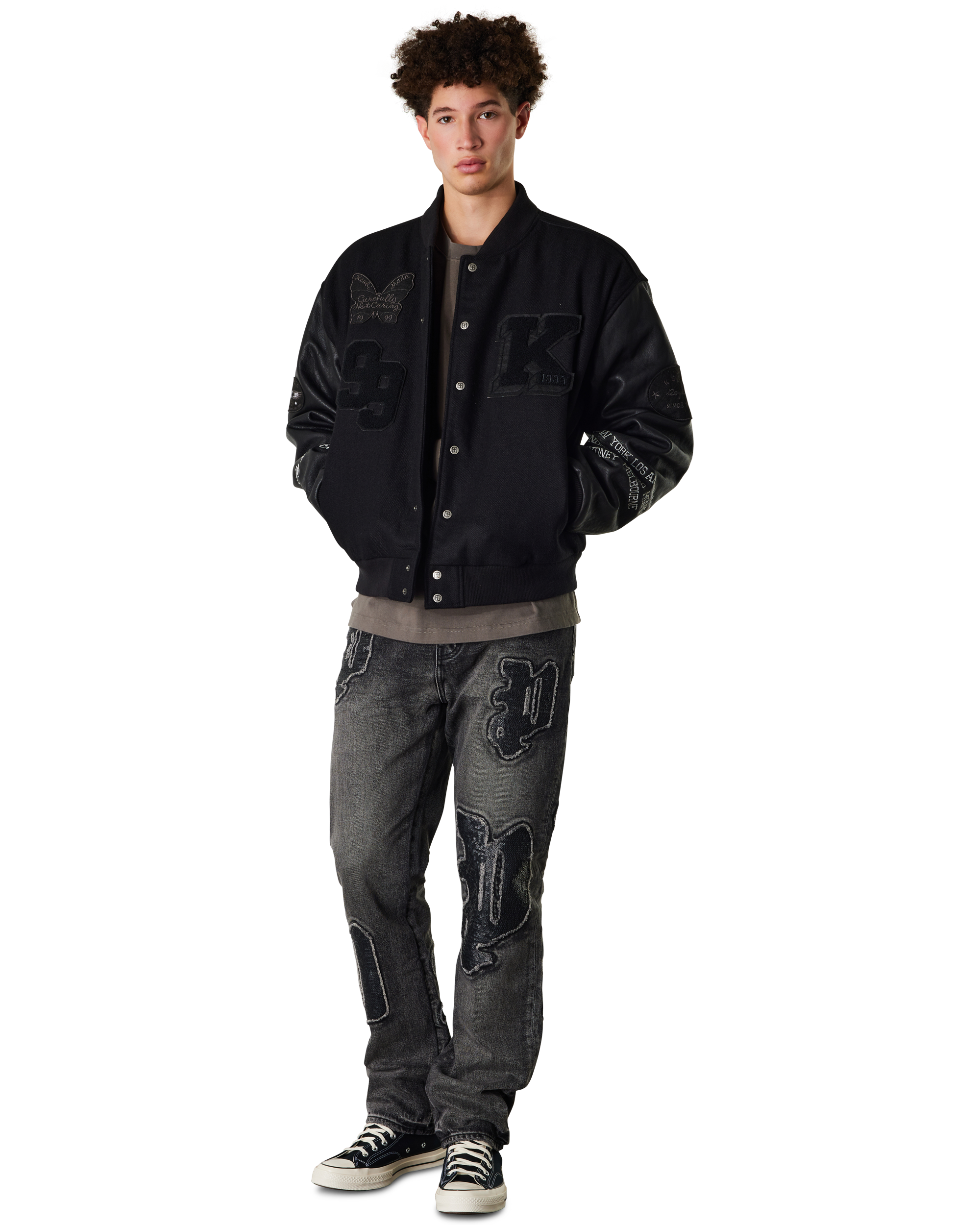 Ksubi Jeans Patched Varsity Jacket