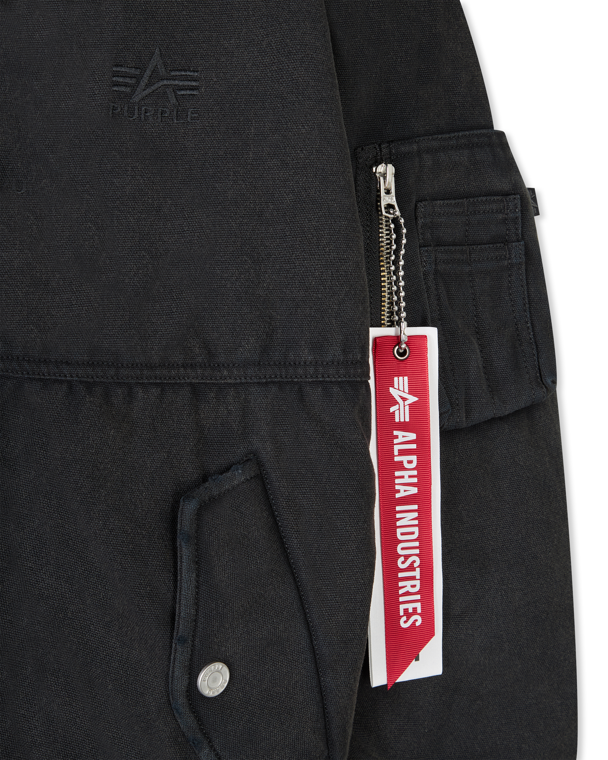 Alpha X Purple Hooded Bomber