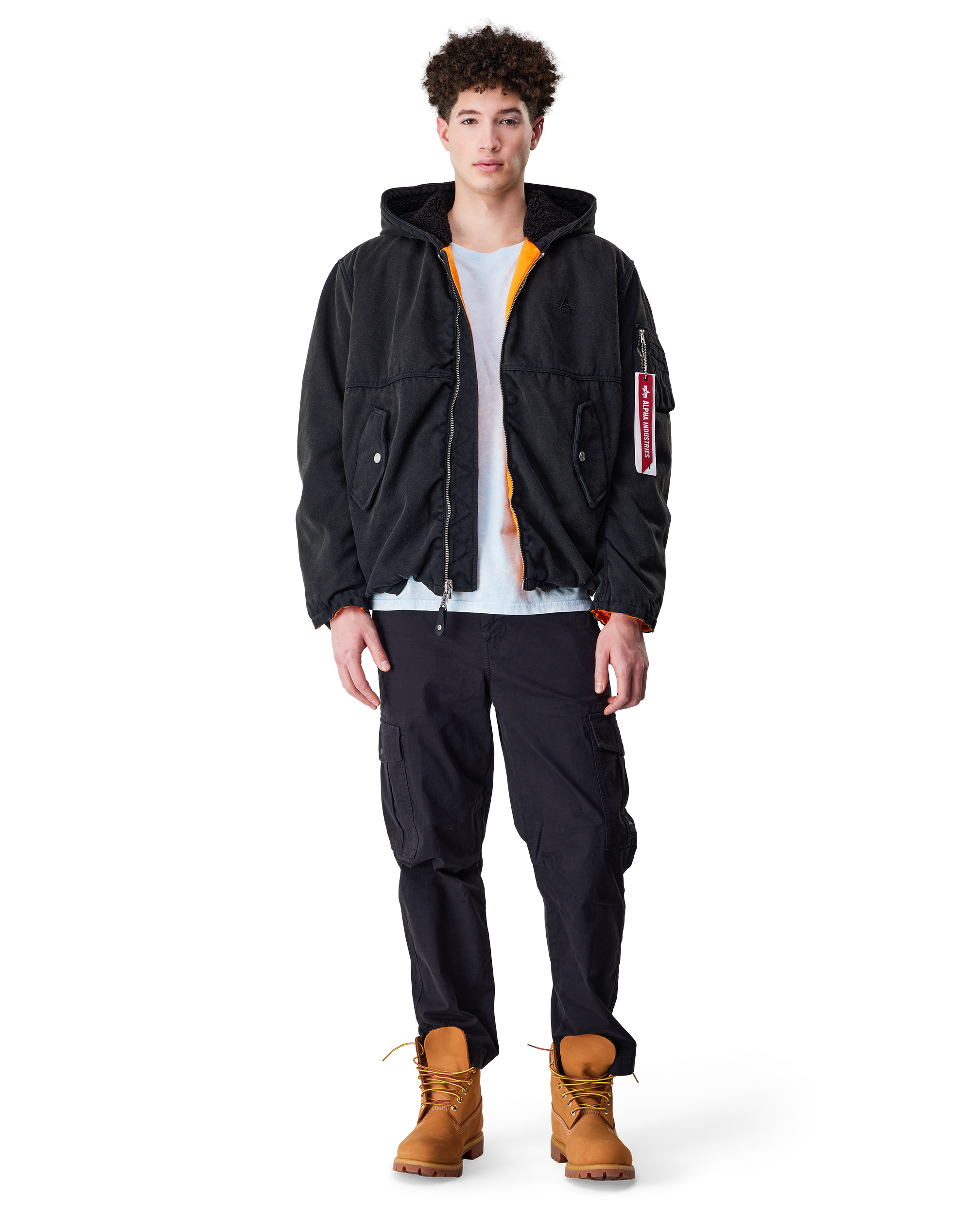 Alpha X Purple Hooded Bomber