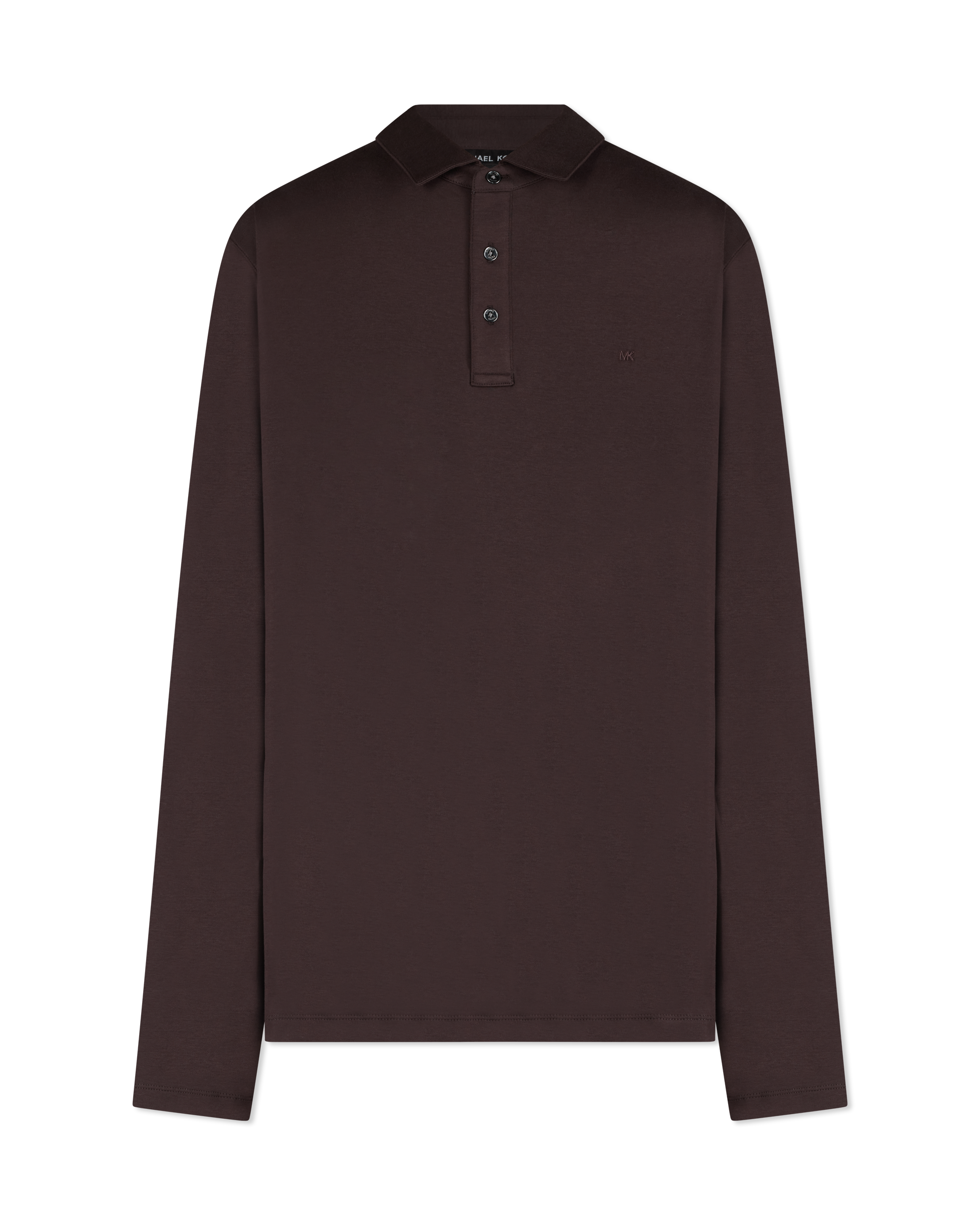 Long-Sleeve Sleek MK Polo Shirt