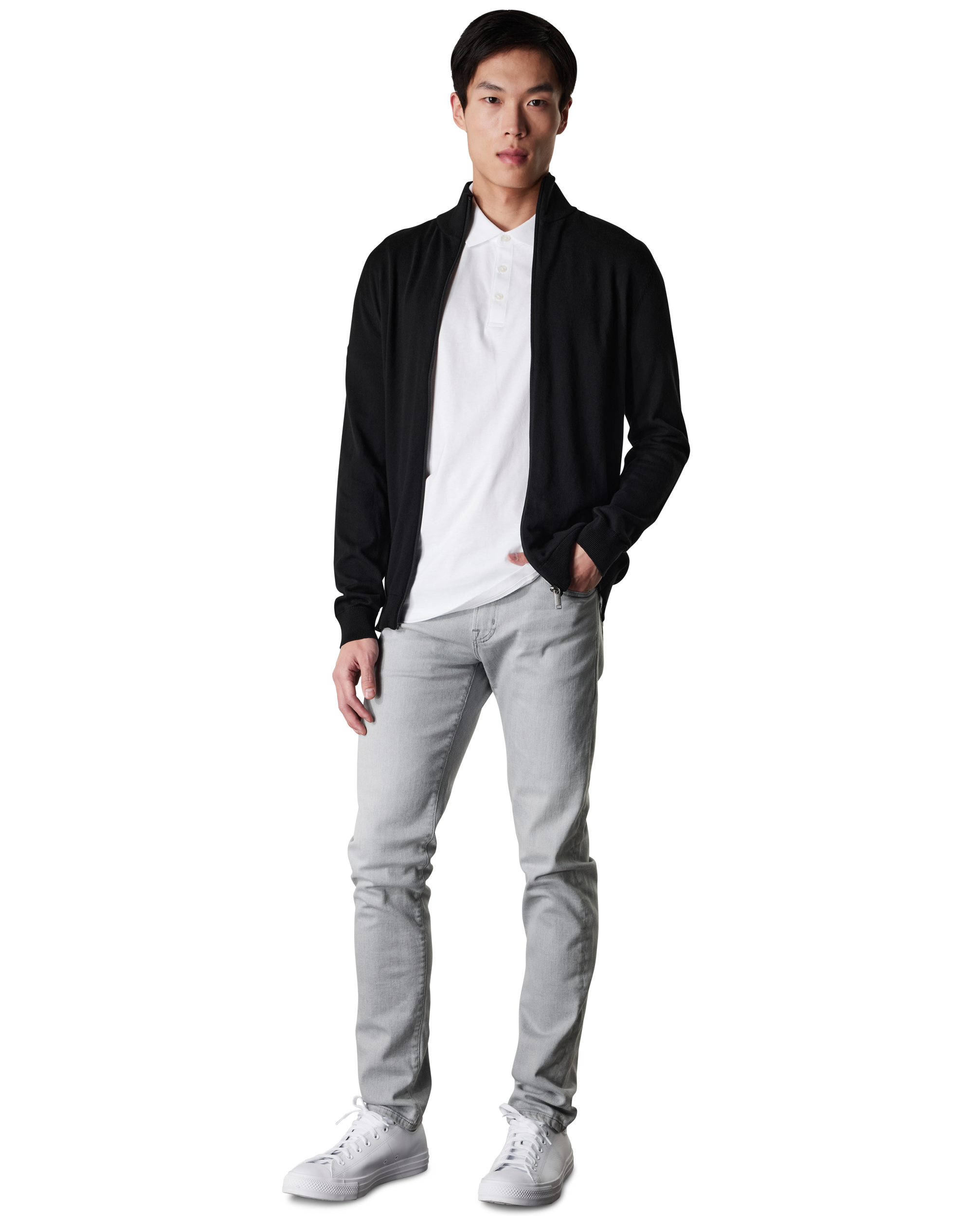 Block Print Cotton Polo Shirt