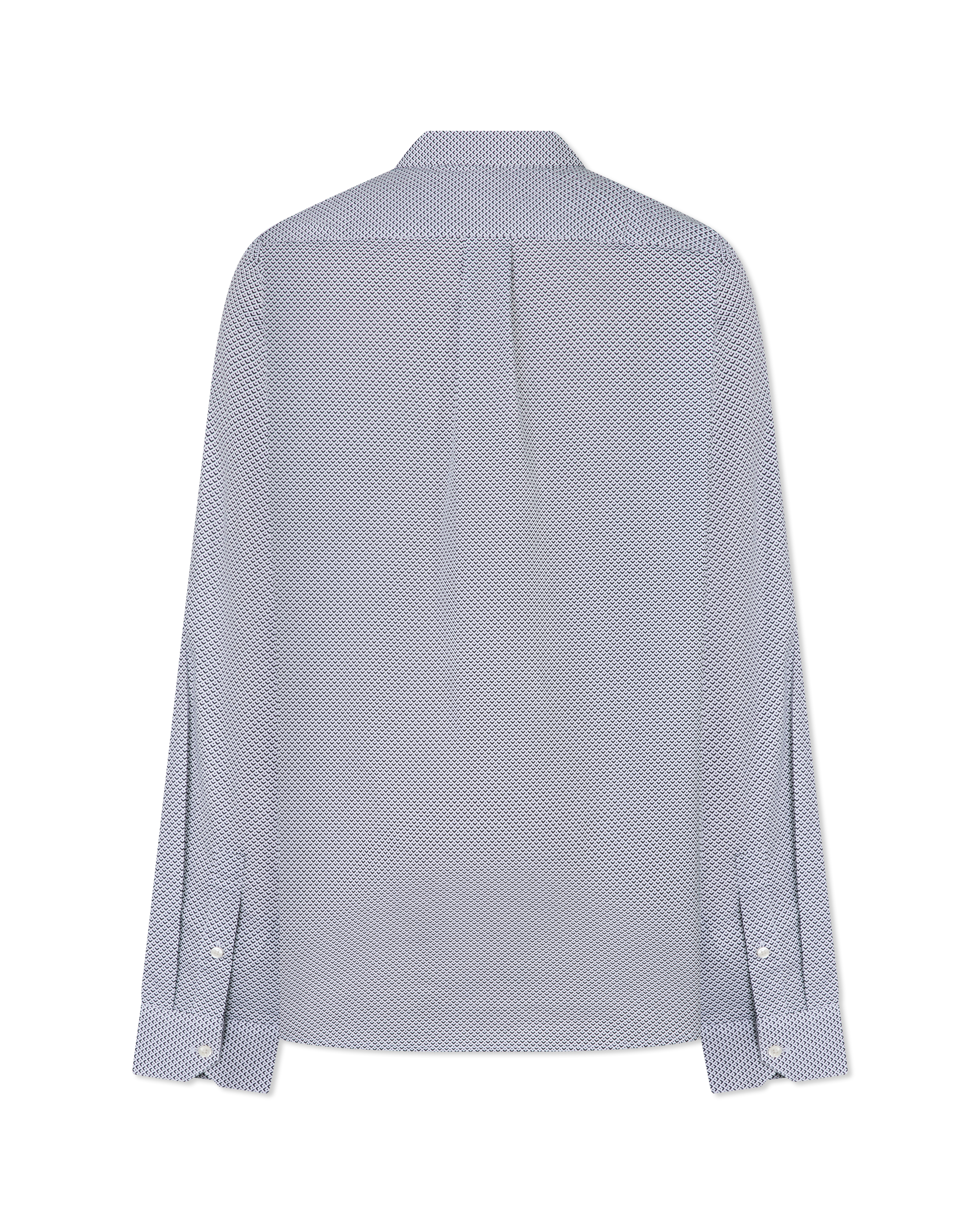 Long Sleeve Micro-Print Shirt