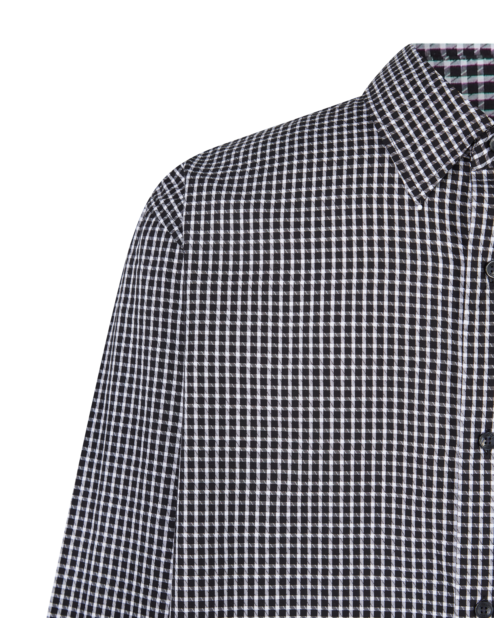 Dobby Gingham Long Sleeve Shirt