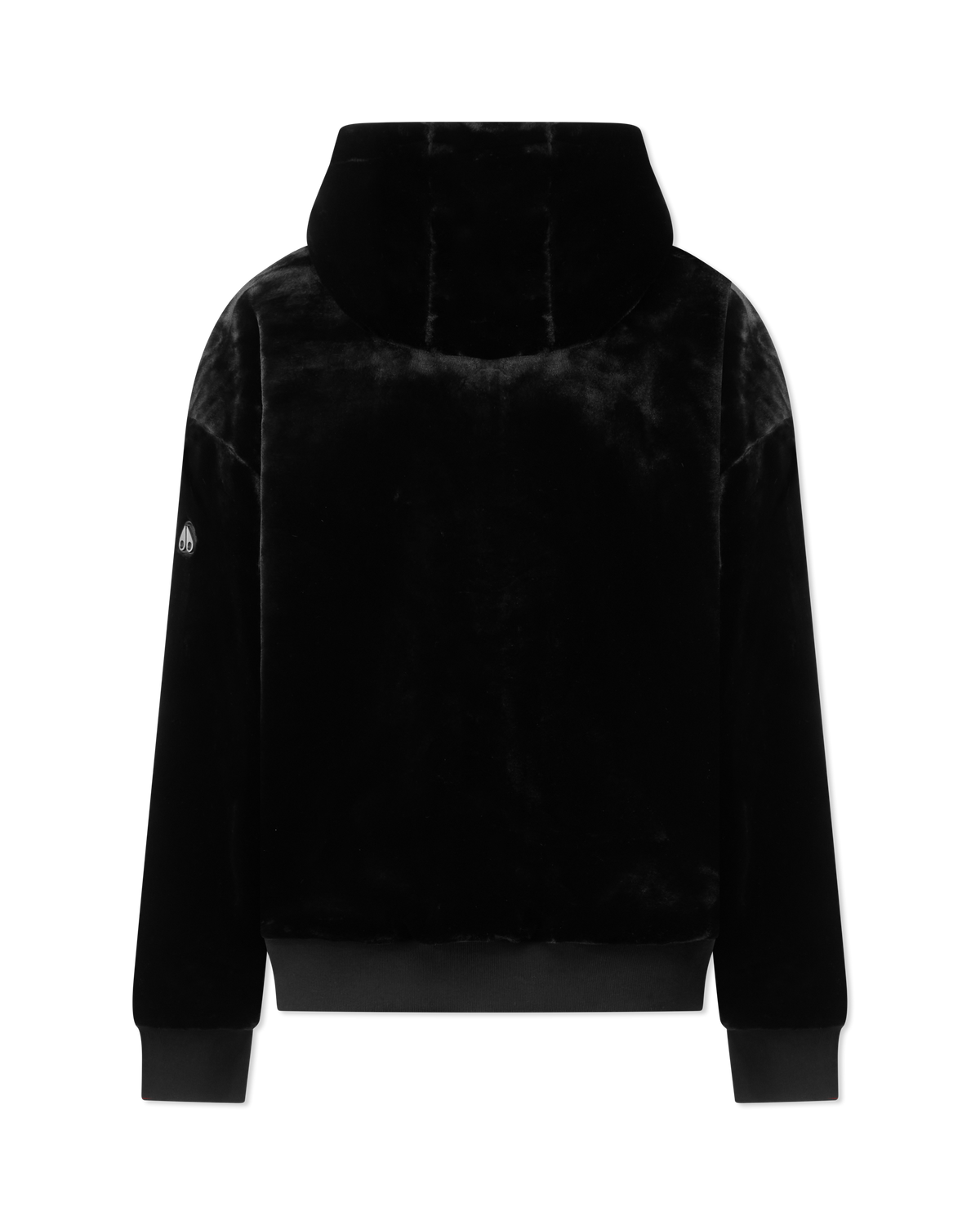Black/Black Polyester Roland Reversible Bunny Hoodie by Moose Knuckles | DIHSAN