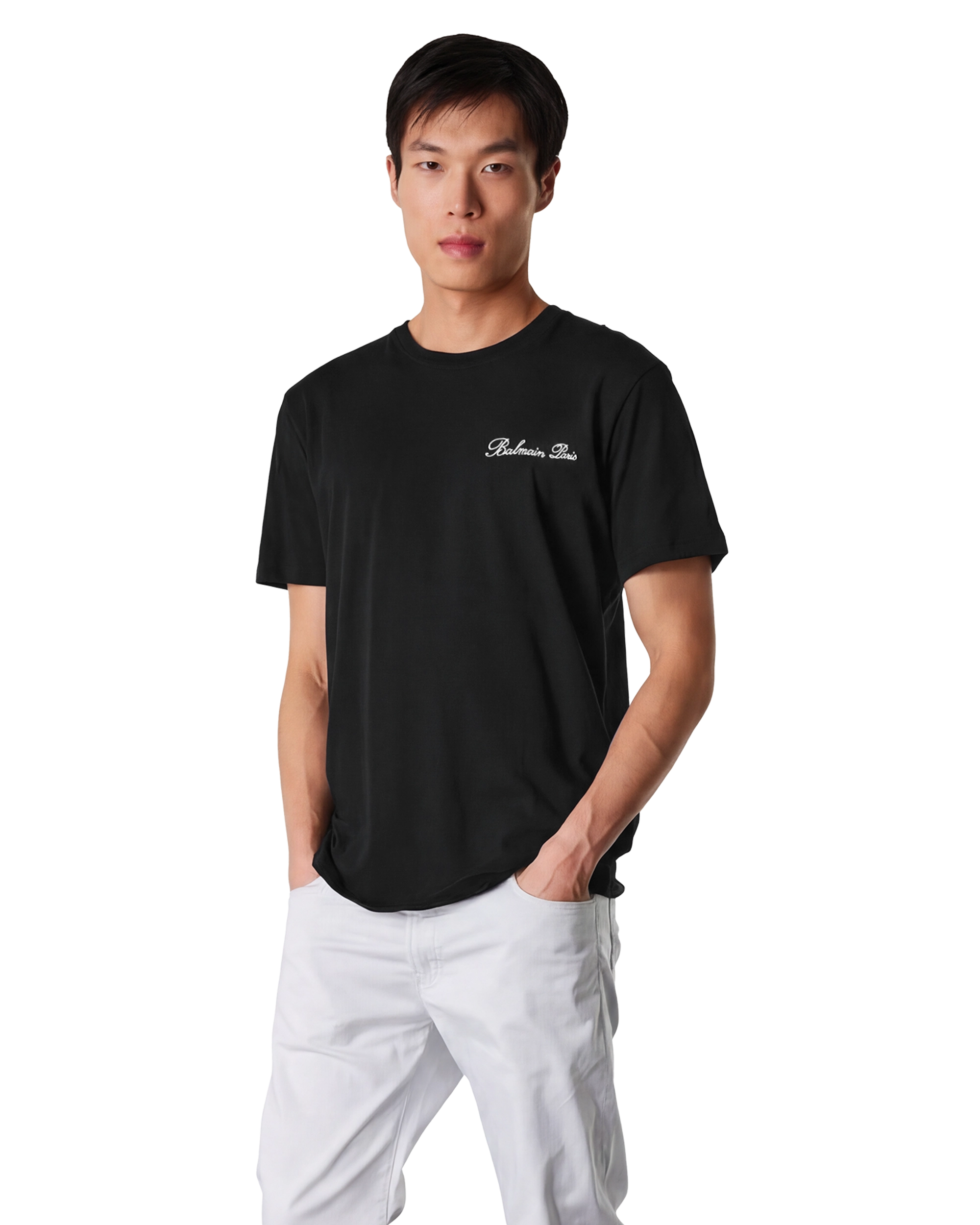 Embroidered Balmain Signature T-Shirt