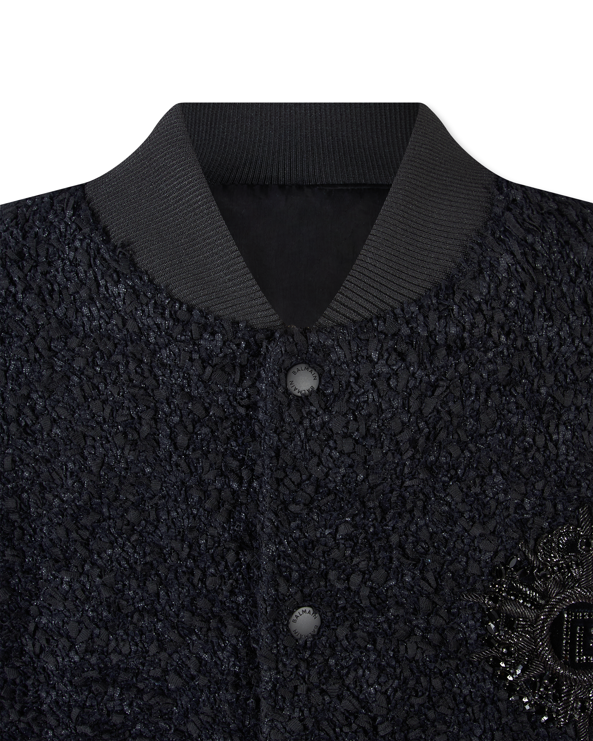 Tweed And Faux Leather Varsity Jacket