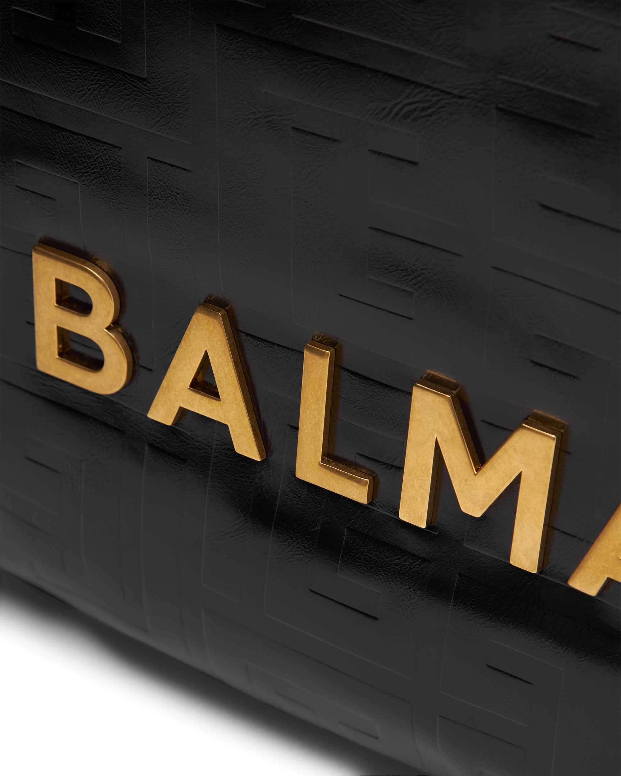 1945 Monogrammed Crinkled Leather Hobo Tote Bag