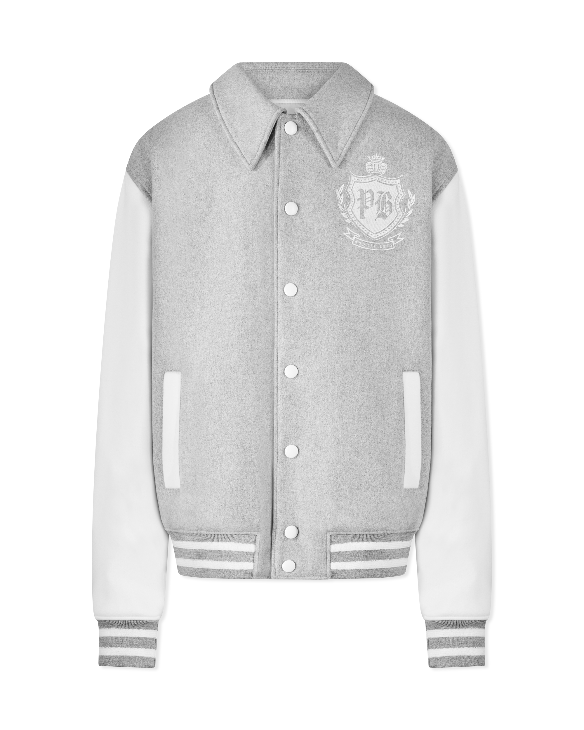 Two-Tone Wool Varsity jacket