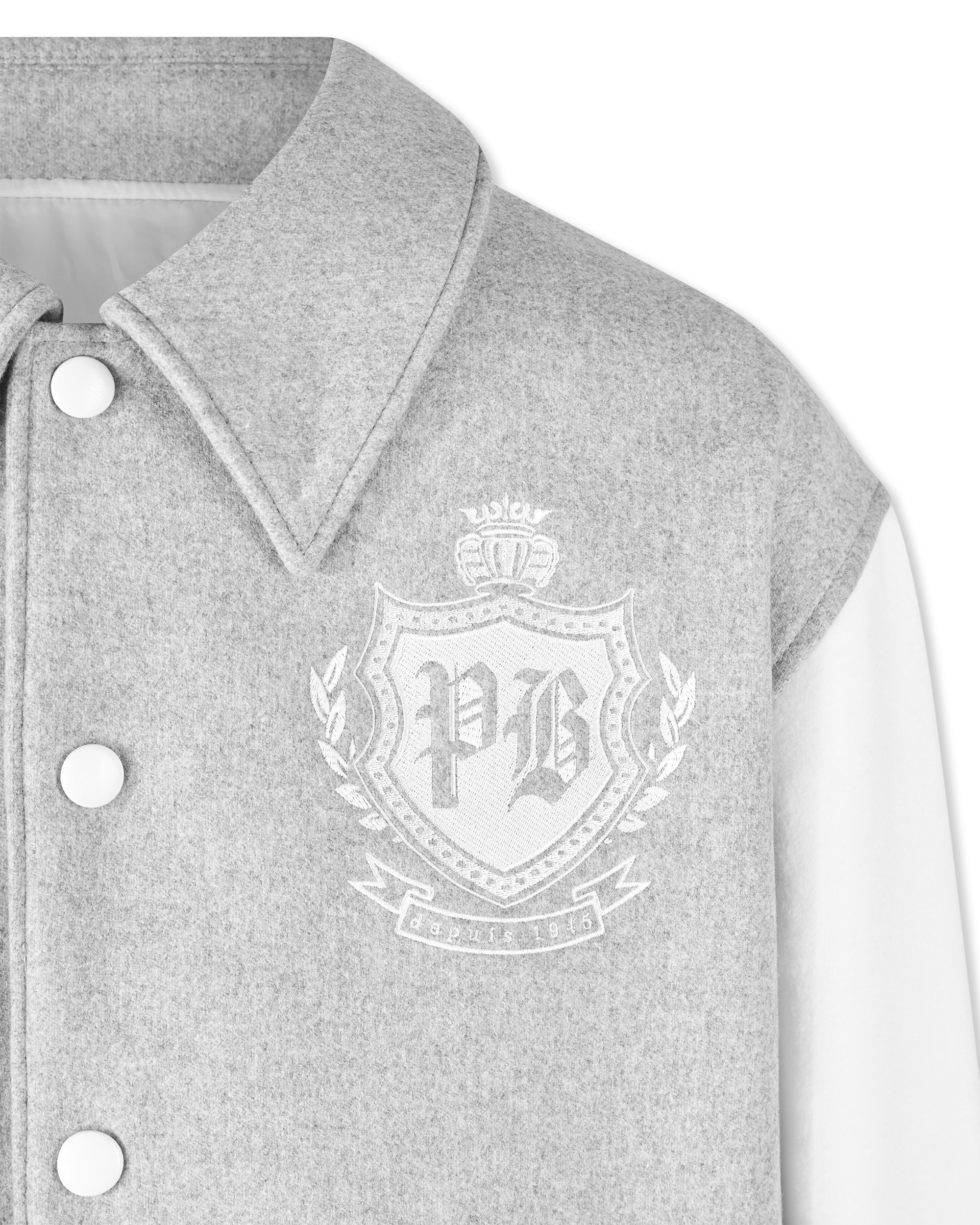 Two-Tone Wool Varsity jacket