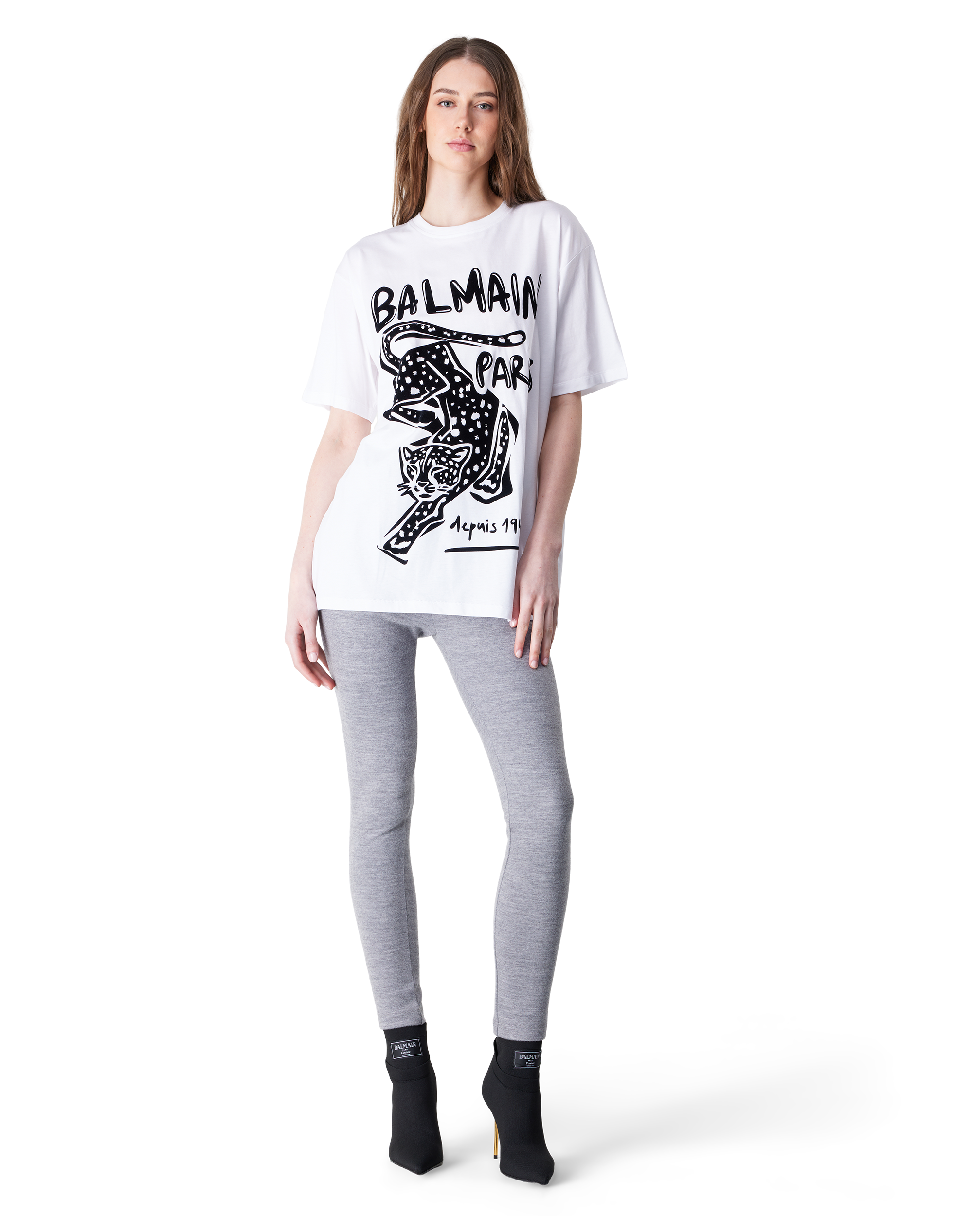 Balmain Paris Leopard T-Shirt