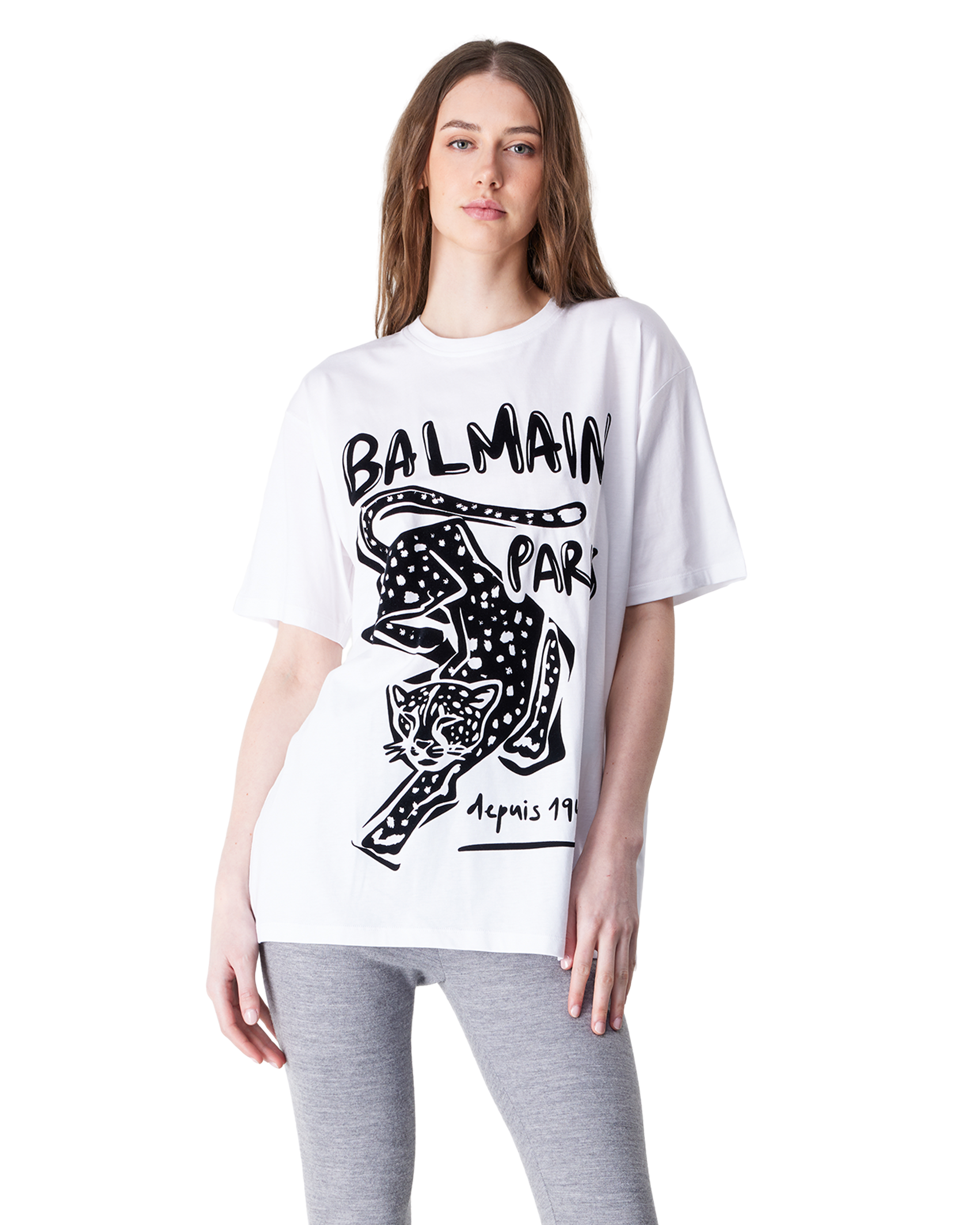 Balmain Paris Leopard T-Shirt