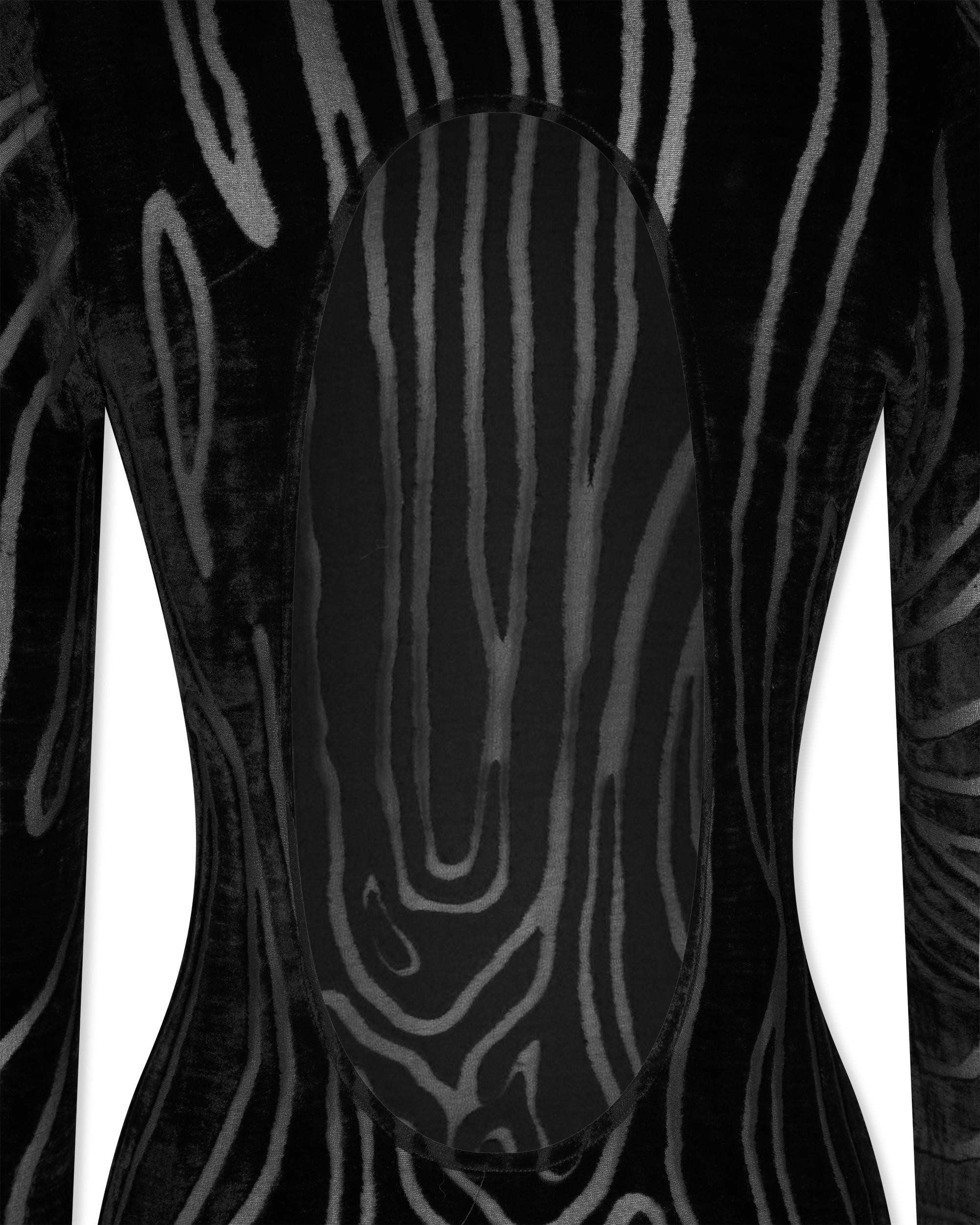 Zebra-Print Velvet Dress