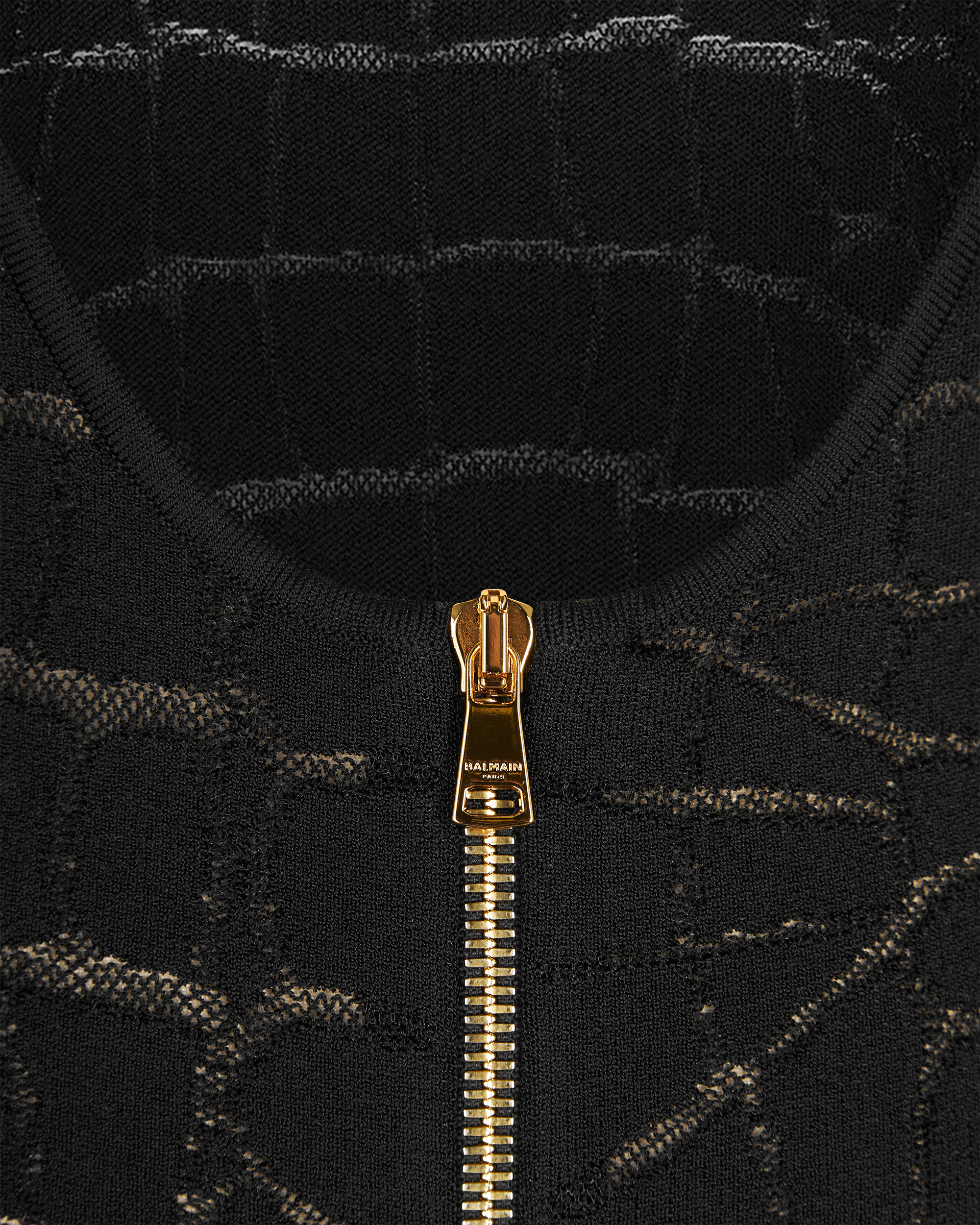 Croc-Effect Knit Open-Back Maxi Dress