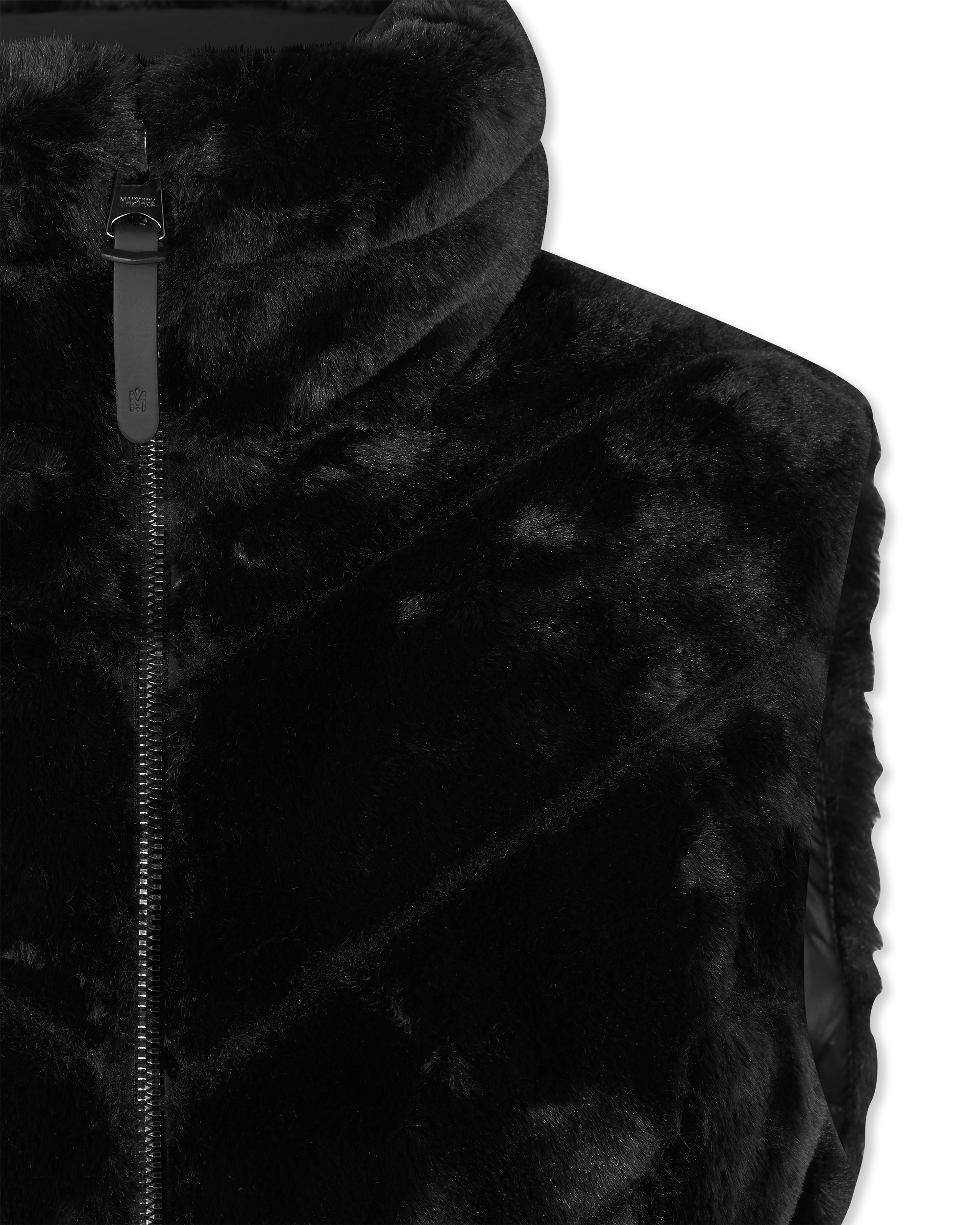 TWIGGY Down Faux-Fur Quilted Vest