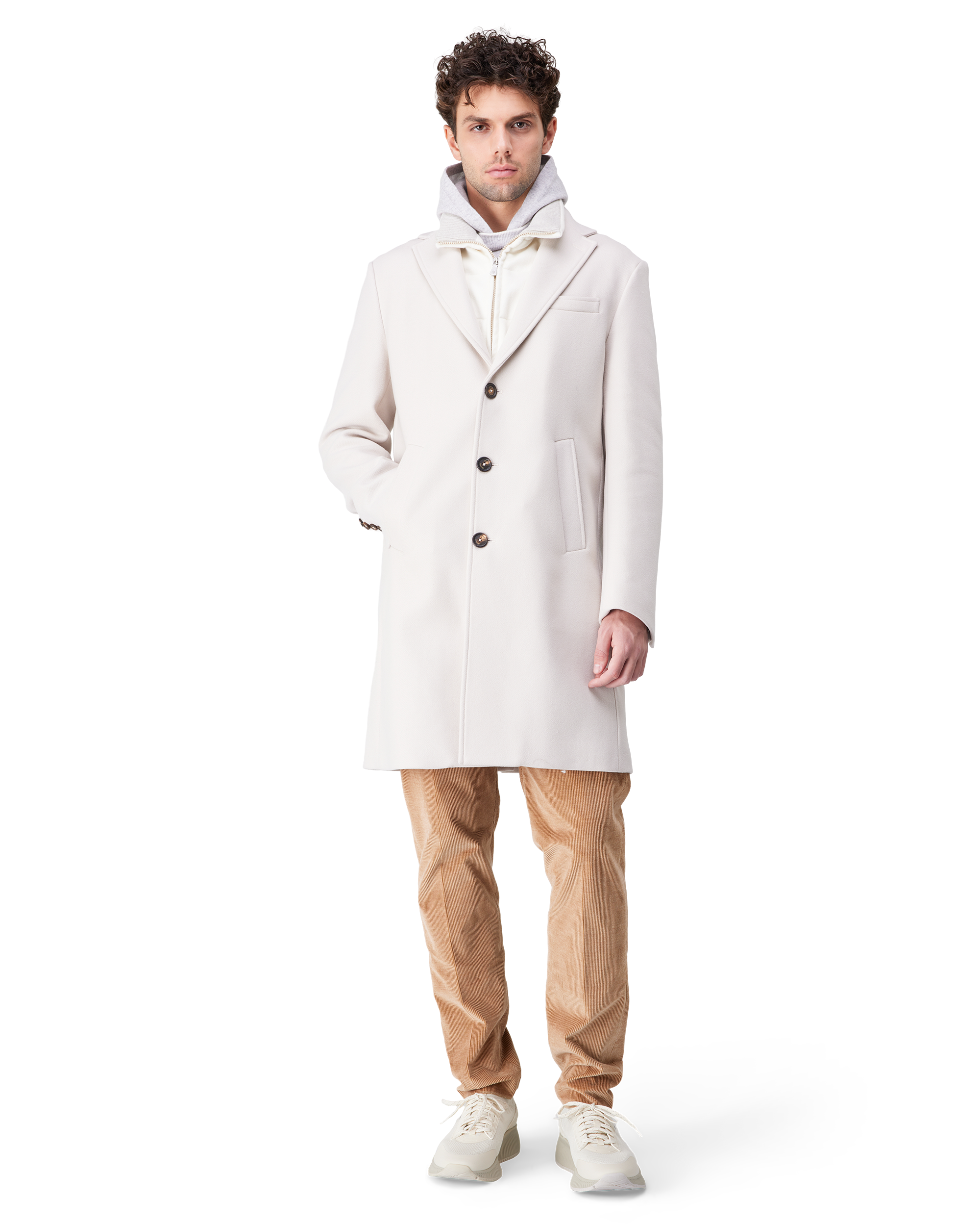 Woven Merino Wool Coat