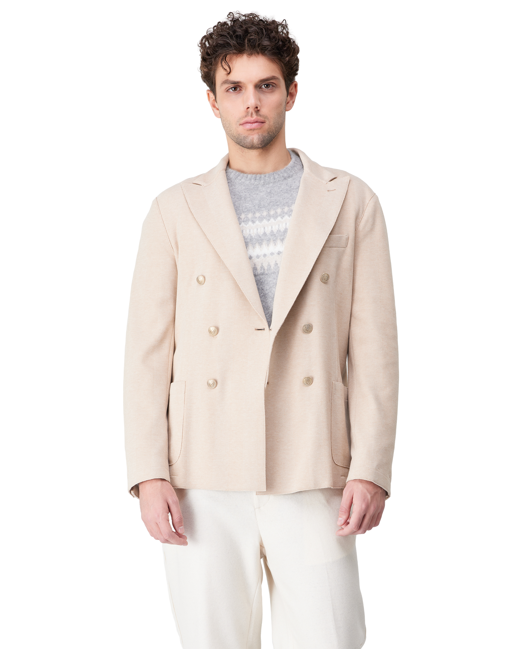 Double Breasted Woven Blazer Jacket