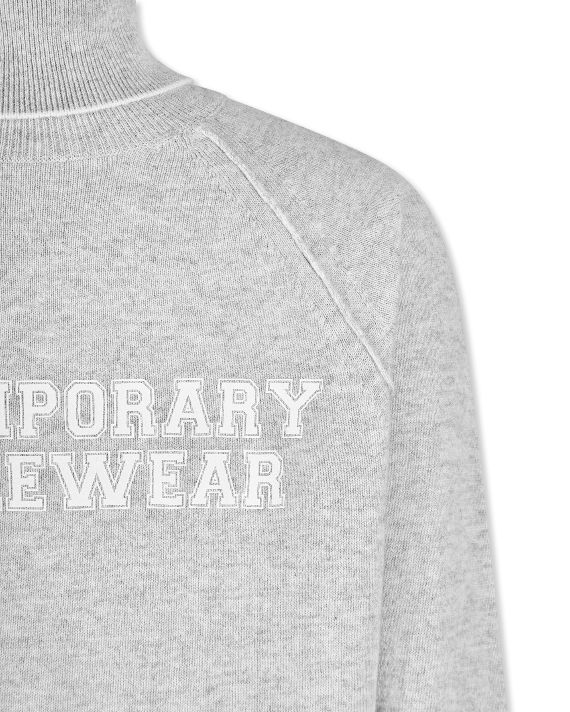 Contrasting Trim Cashmere Turtleneck Sweater