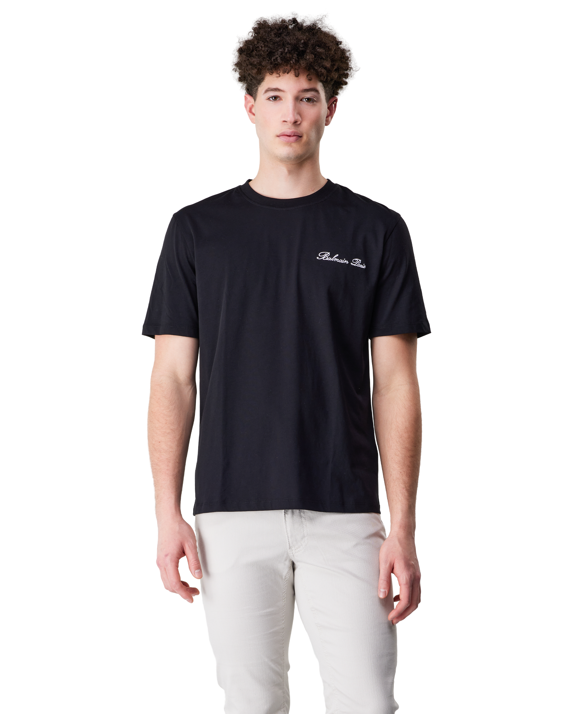 Embroidered Balmain Signature T-Shirt