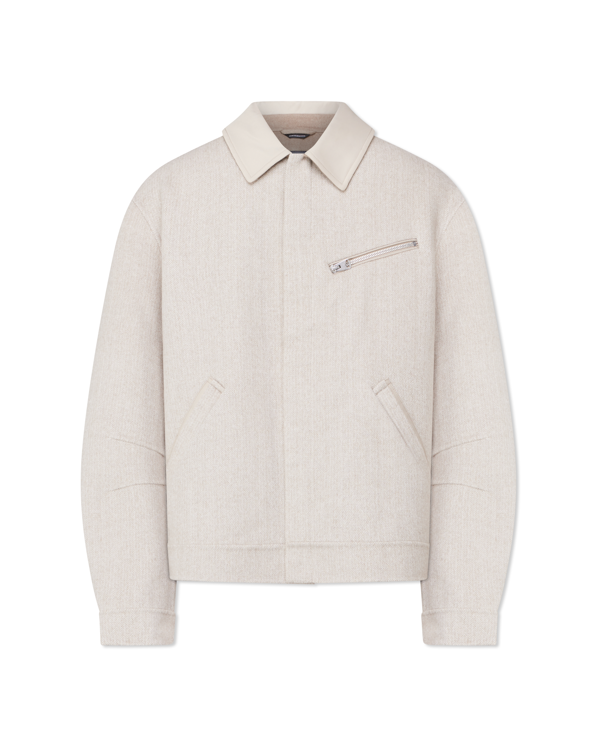 Hayes-HB Double-Face Wool Workwear Herringbone Jacket