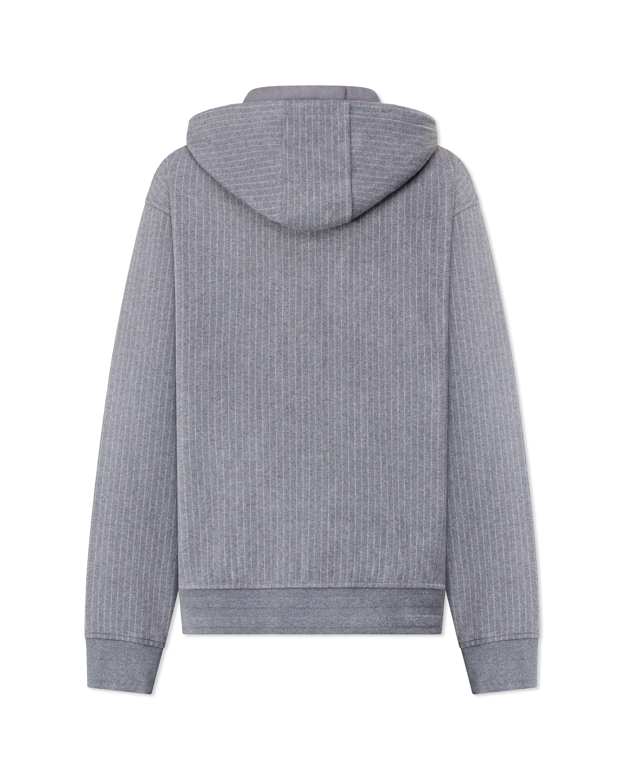 Light Grey/Cream Organic Ledger-K Brushed Knit Hoodie by Mackage | DIHSAN