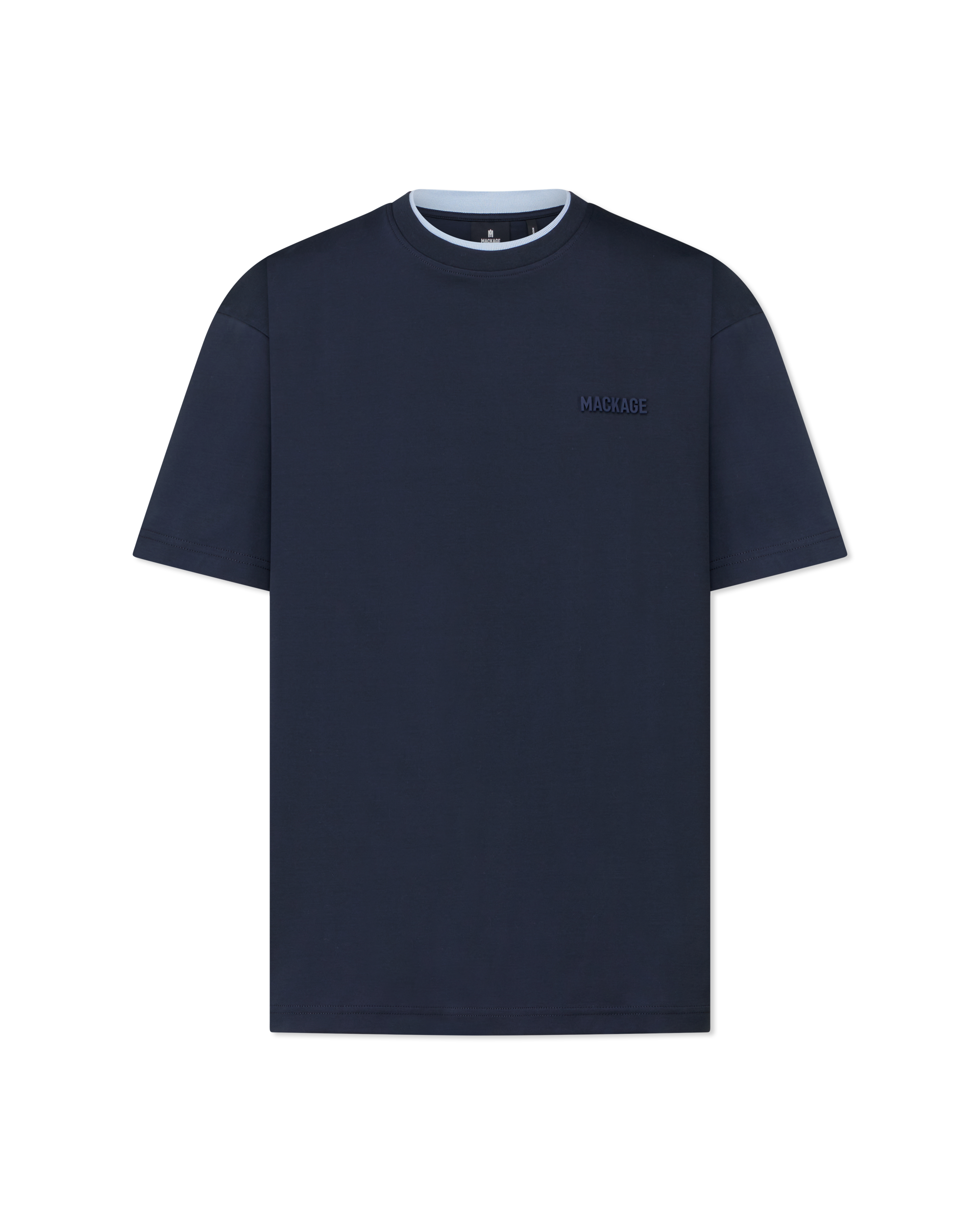 Tee-MNV Double Crewneck Collar T-Shirt
