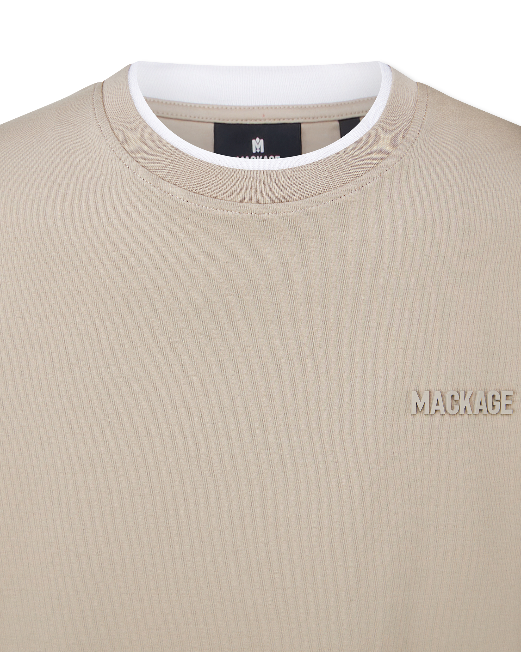 Tee-MNV Double Crewneck Collar T-Shirt