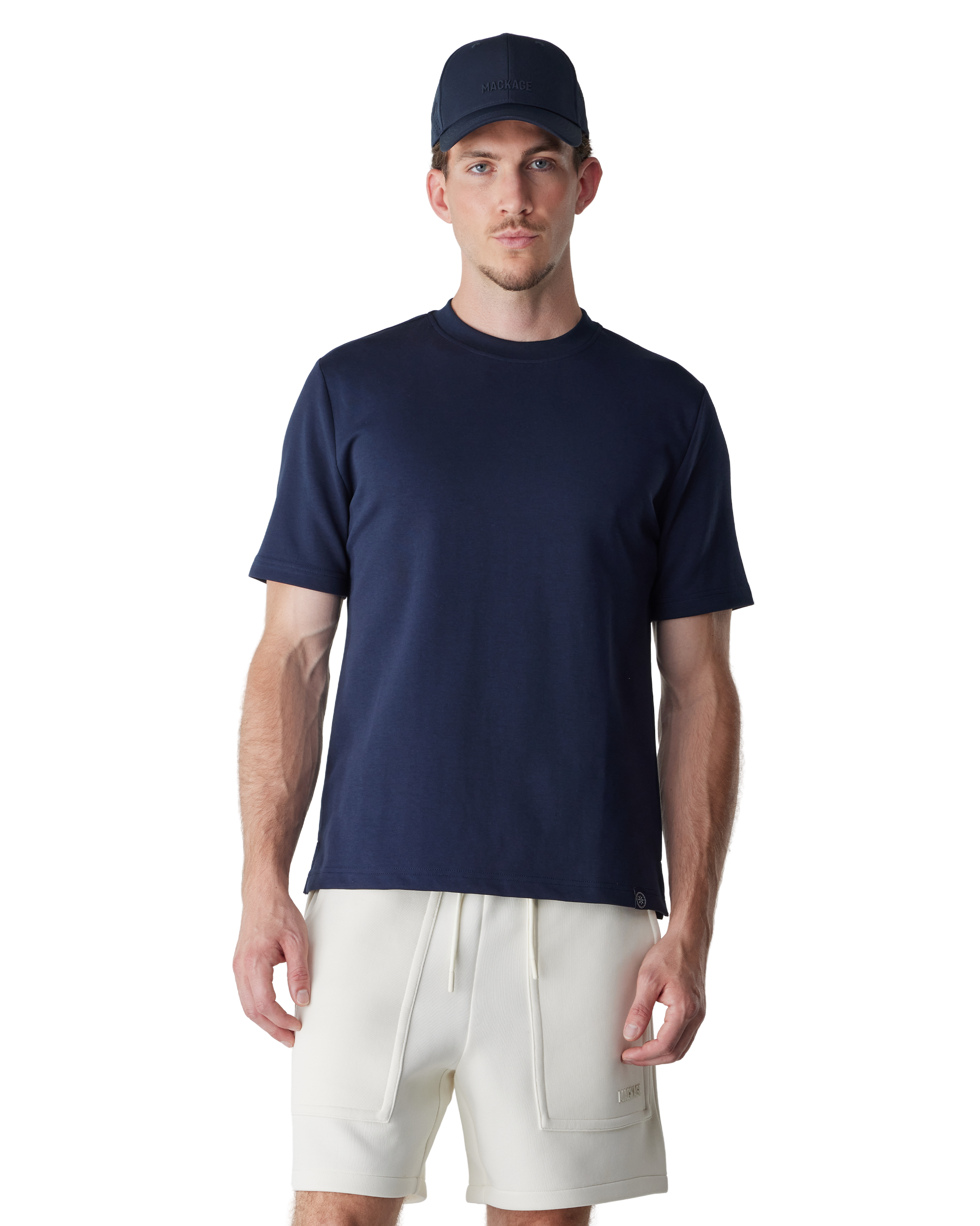 Navy Polyester Anderson Mesh Baseball Cap by Mackage | DIHSAN