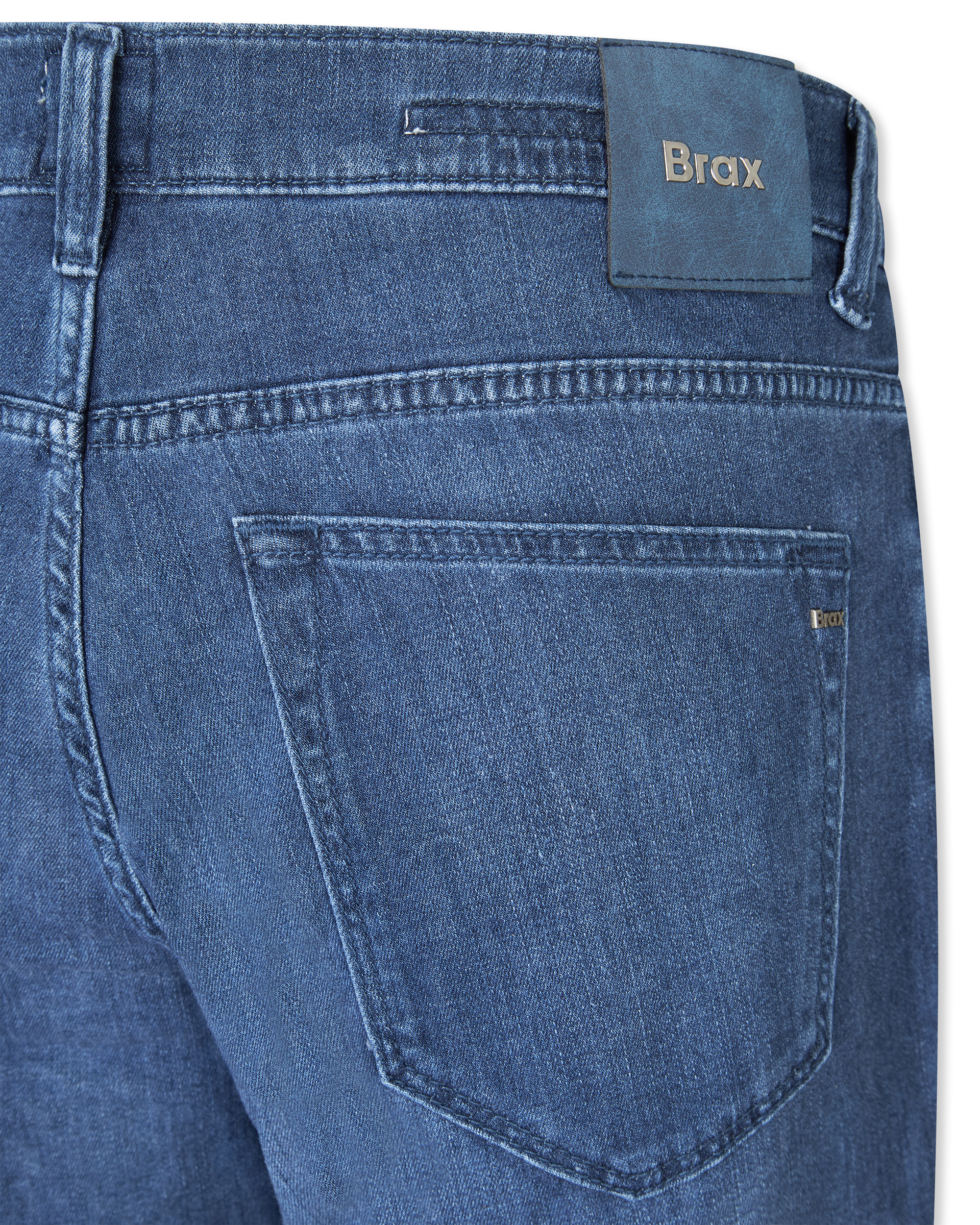 Regular Blue Used Cotton Blend Chuck Hi-Flex Modern Fit Jeans by BRAX | DIHSAN