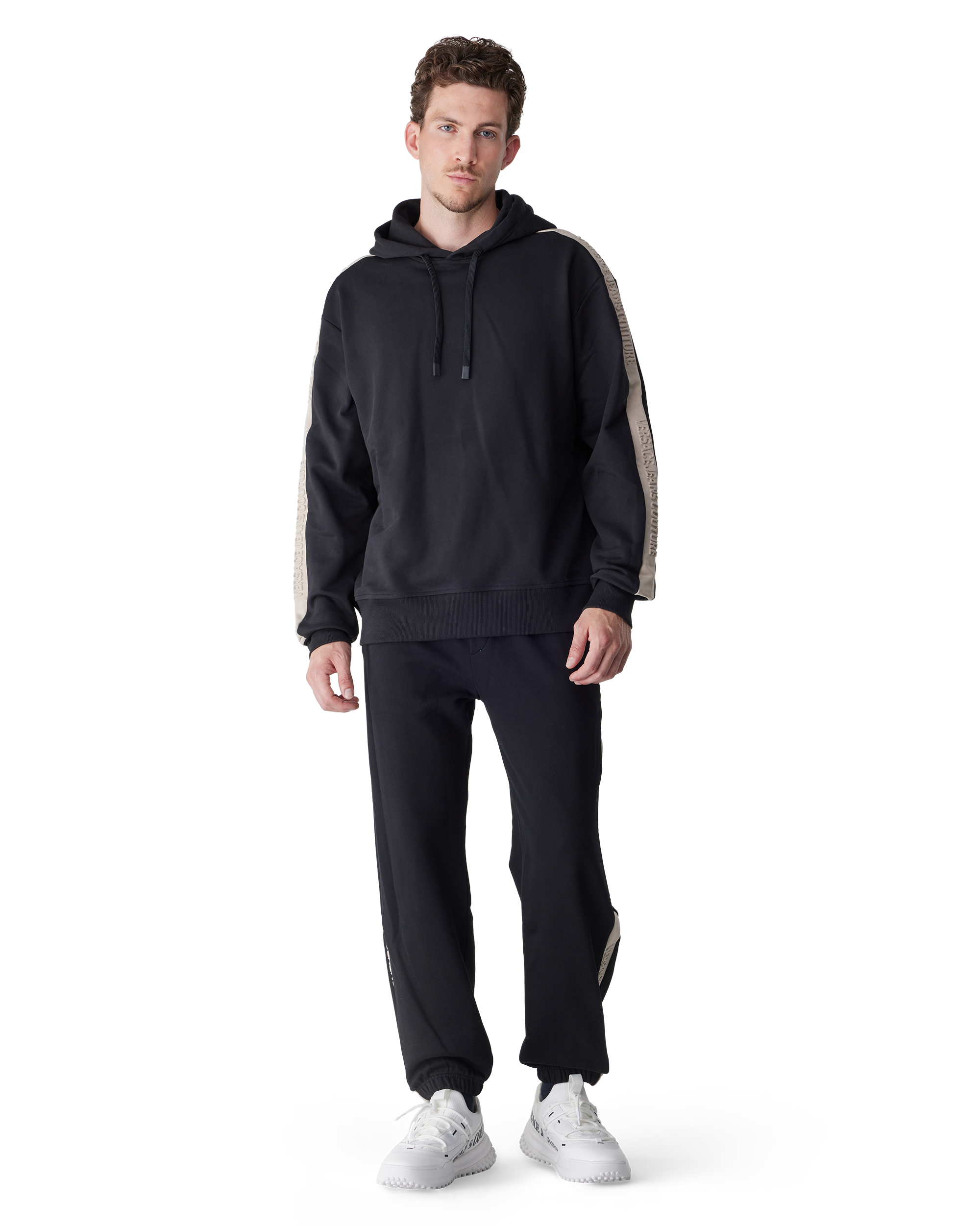 Logo Tape Drawstring Hoodie