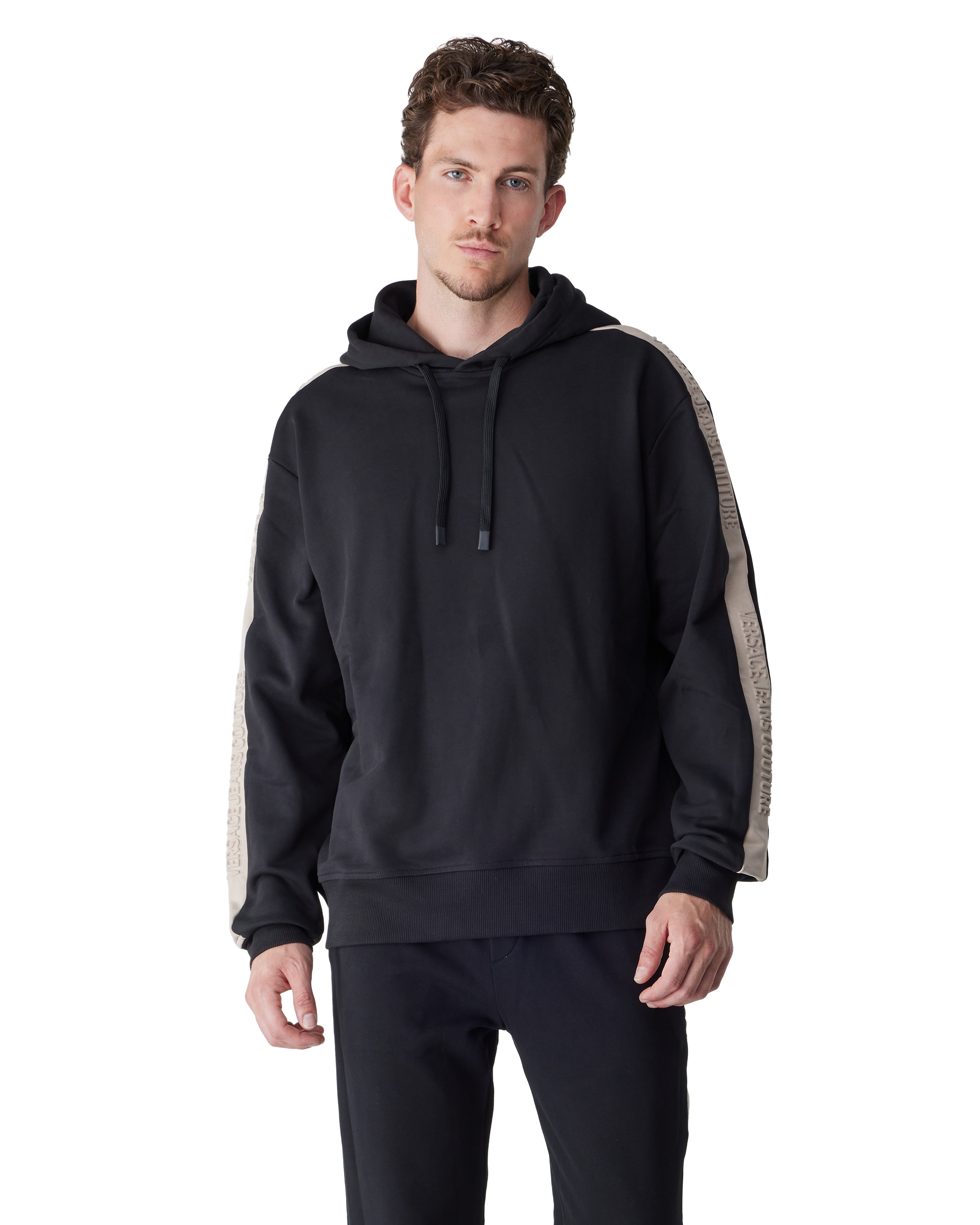 Logo Tape Drawstring Hoodie