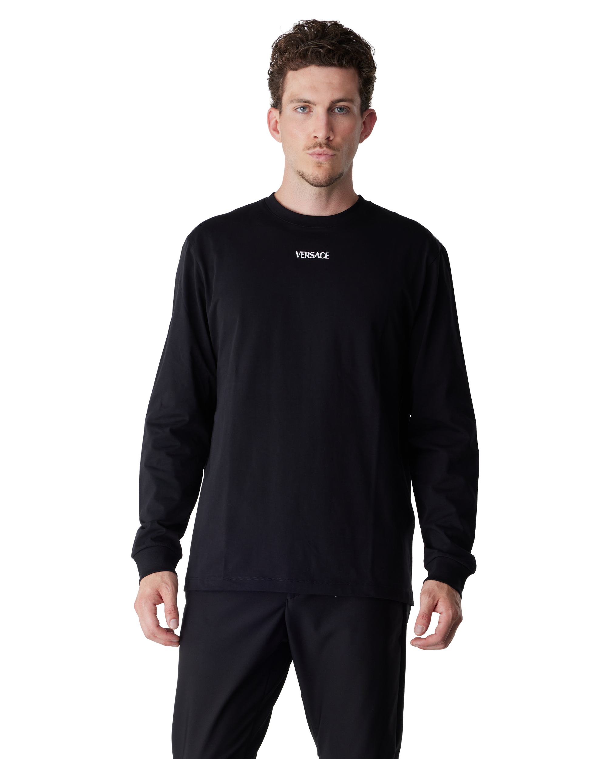 Black Garden Print T-Shirt by Versace | DIHSAN