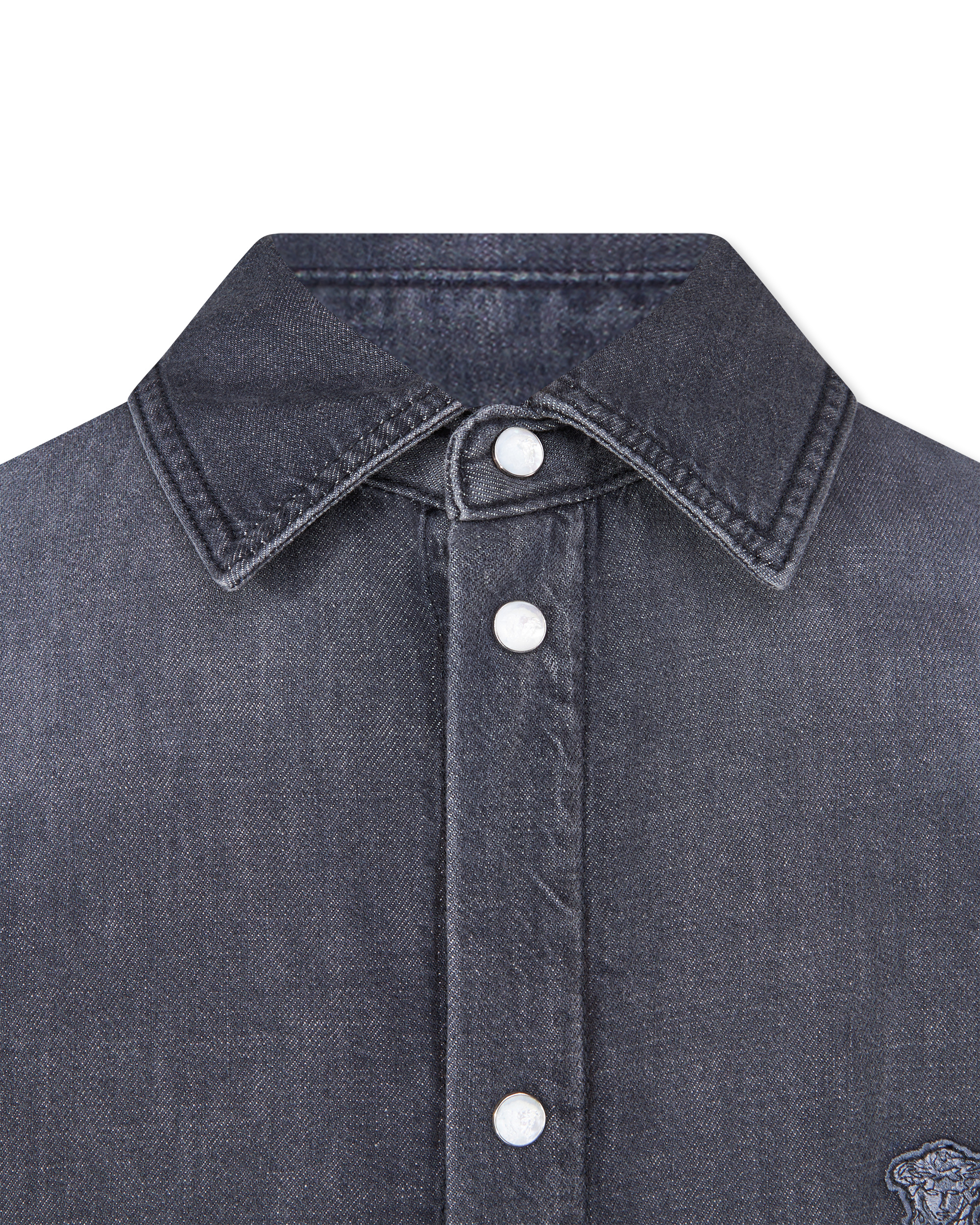 Medusa Patch Denim Shirt