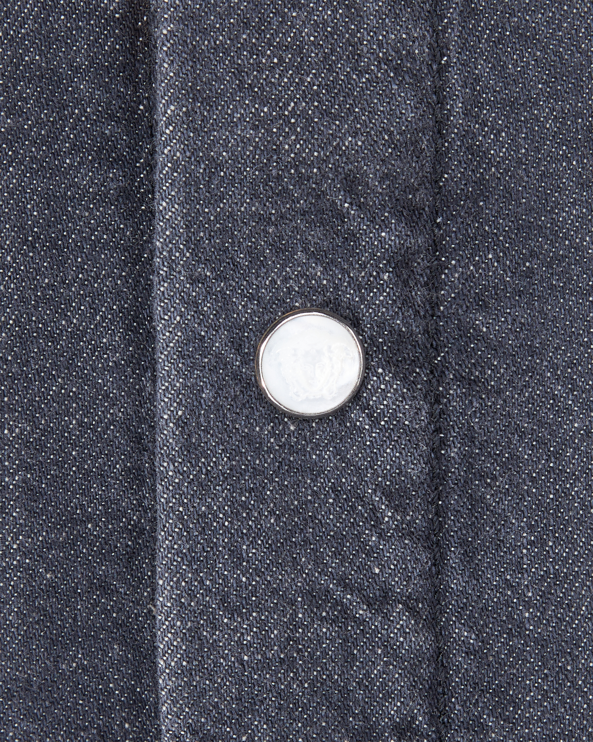 Medusa Patch Denim Shirt
