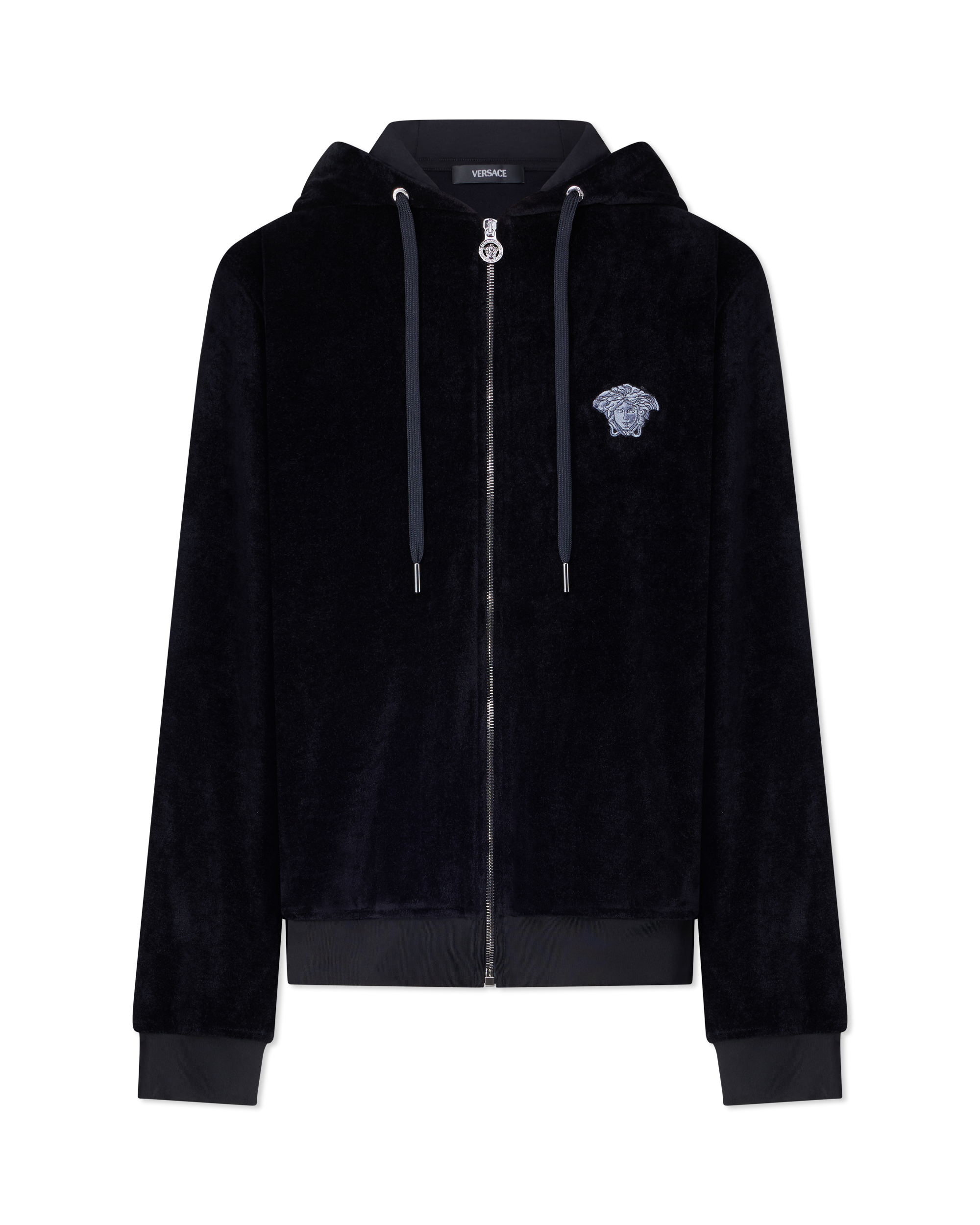 Medusa Embroidered Chenille Zip Hoodie