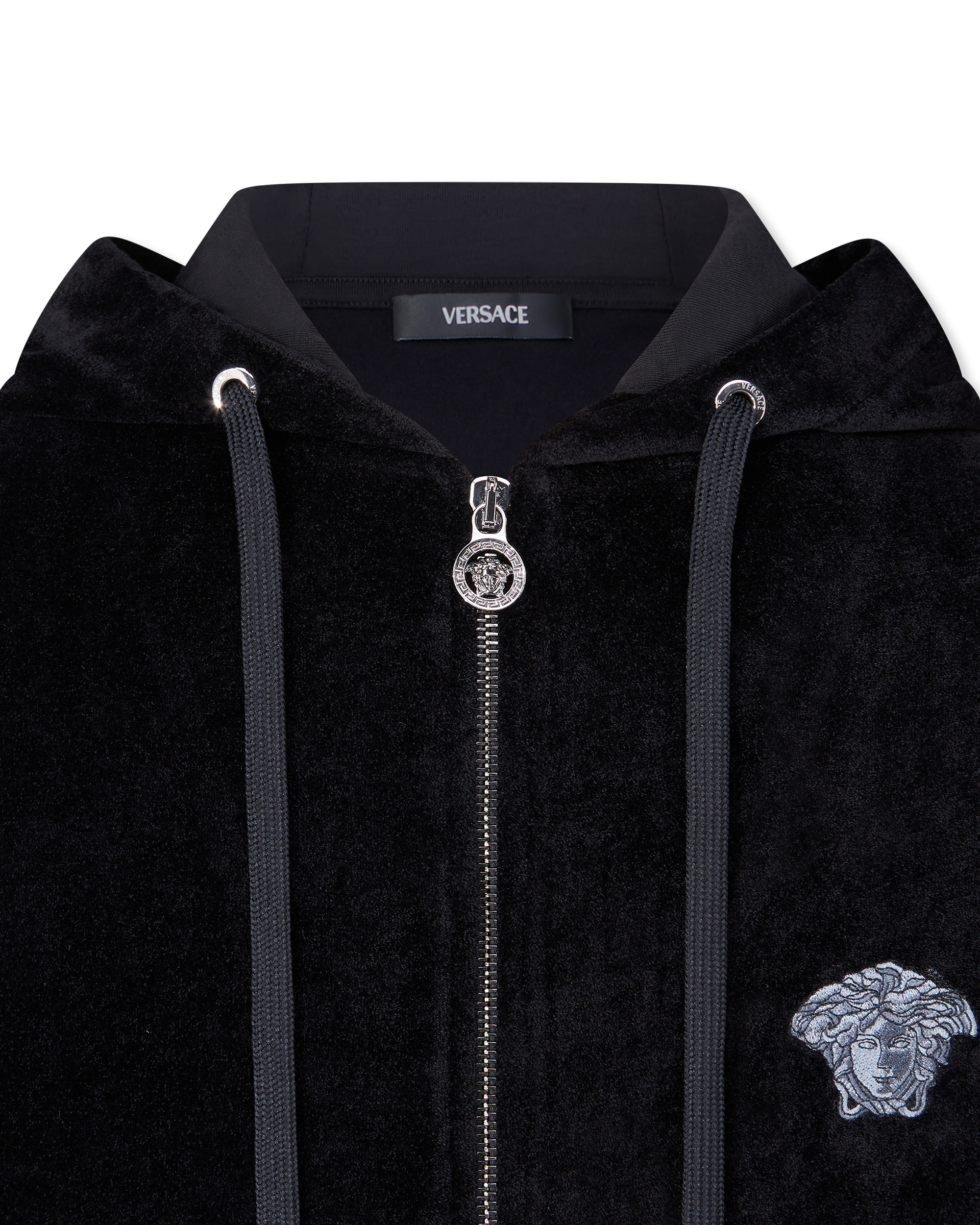 Medusa Embroidered Chenille Zip Hoodie