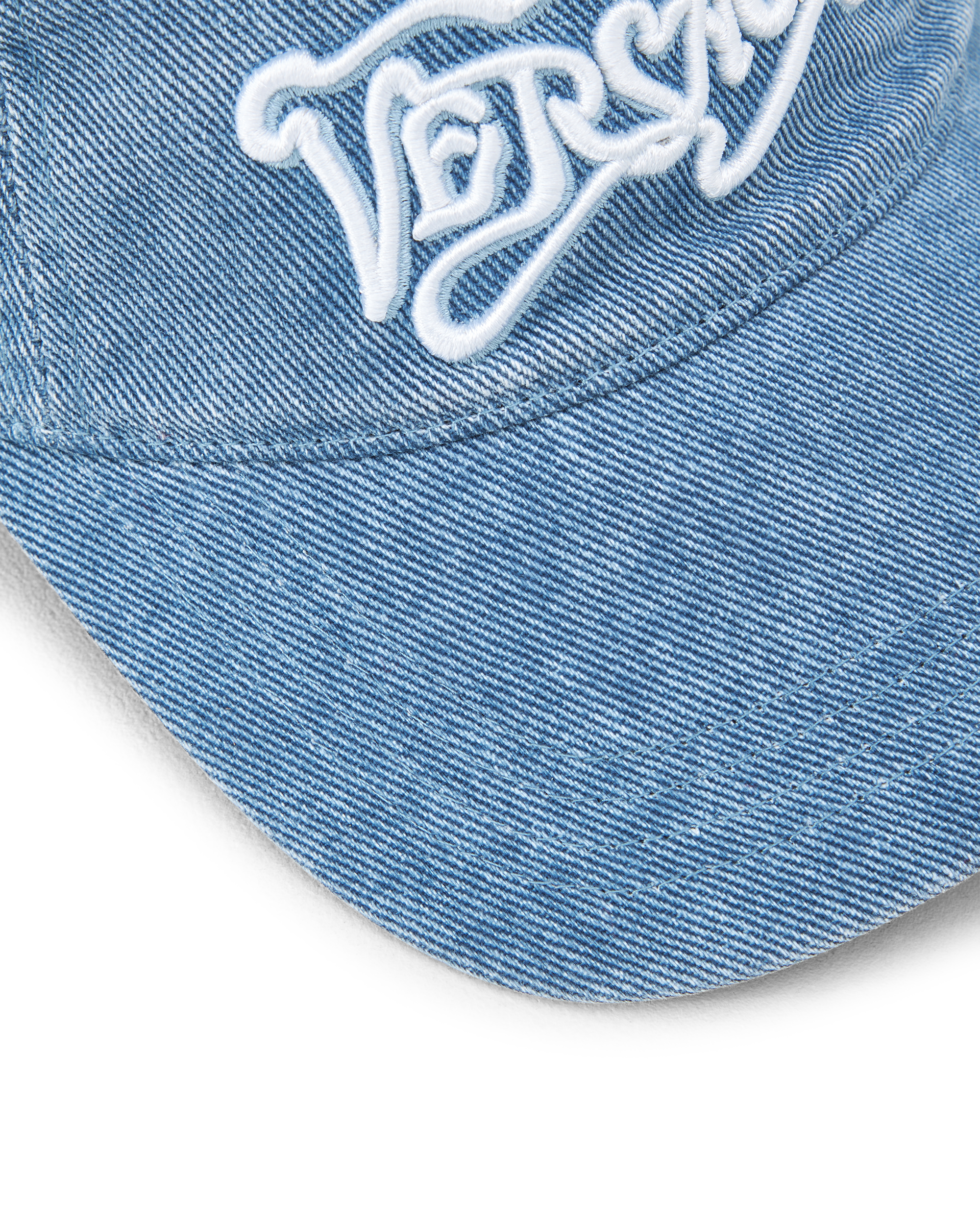 Embroidered Logo Denim Baseball Cap