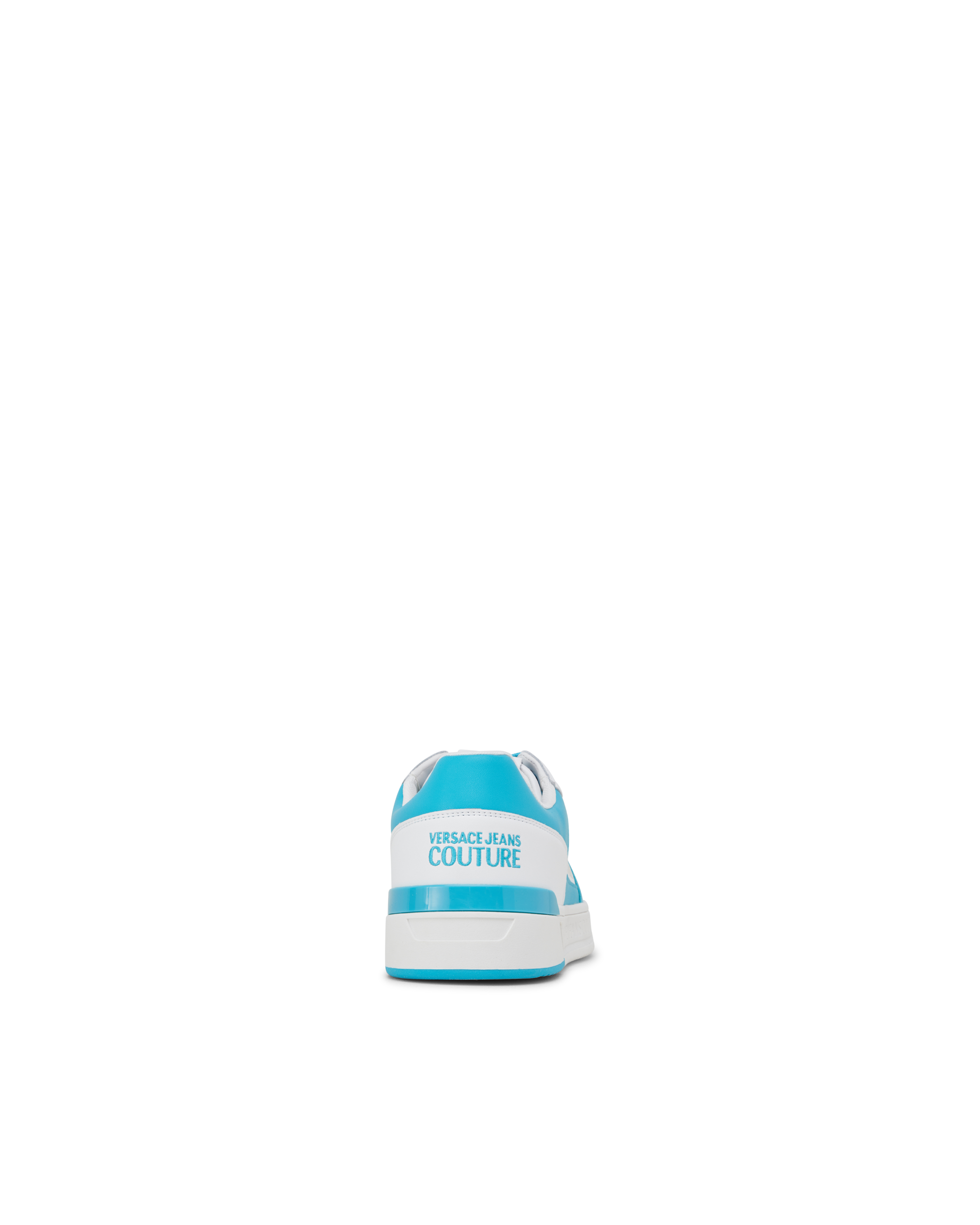 Two-Tone Leather Logo Sneakers