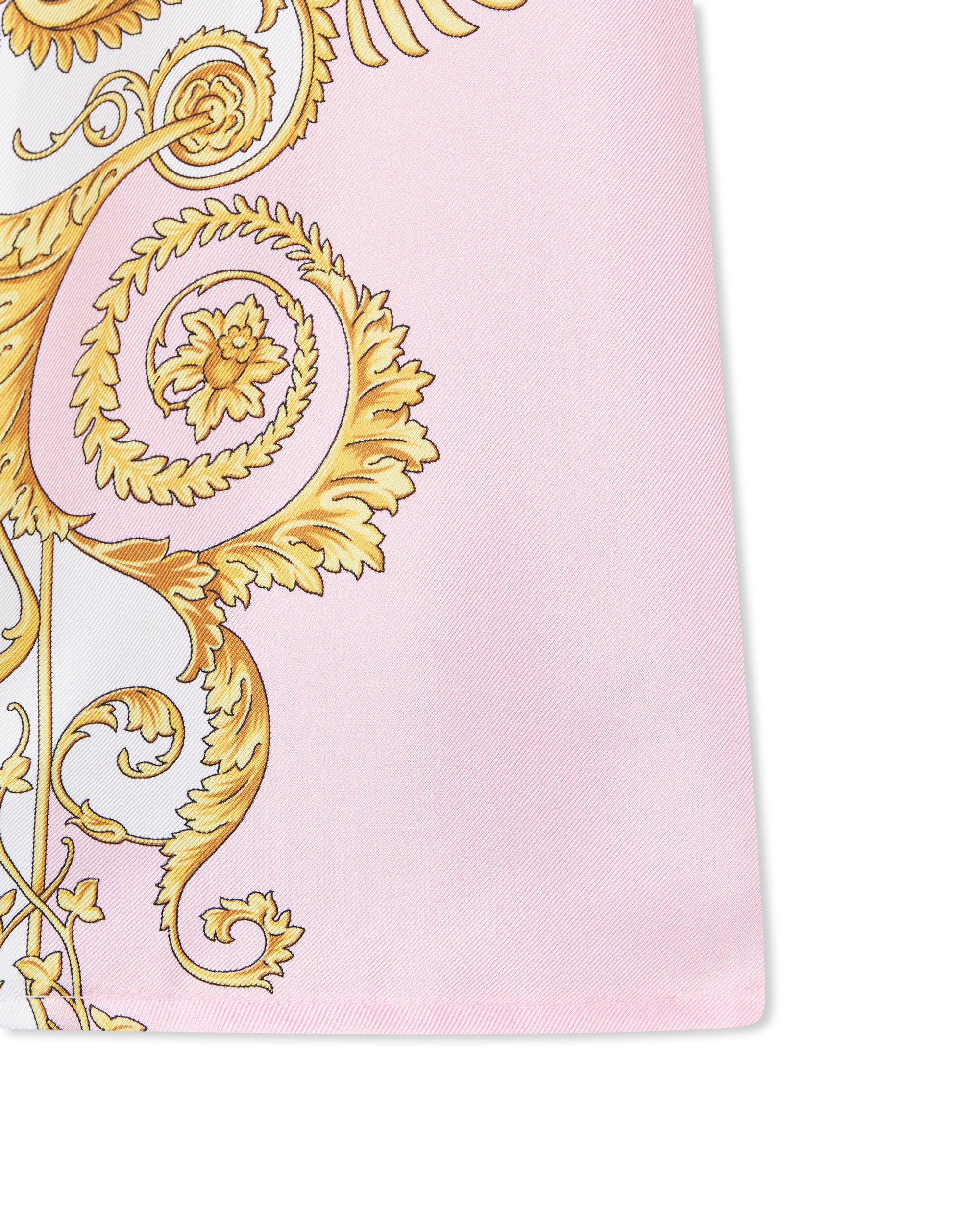 Spring Barocco Silk Mini Shirt Dress