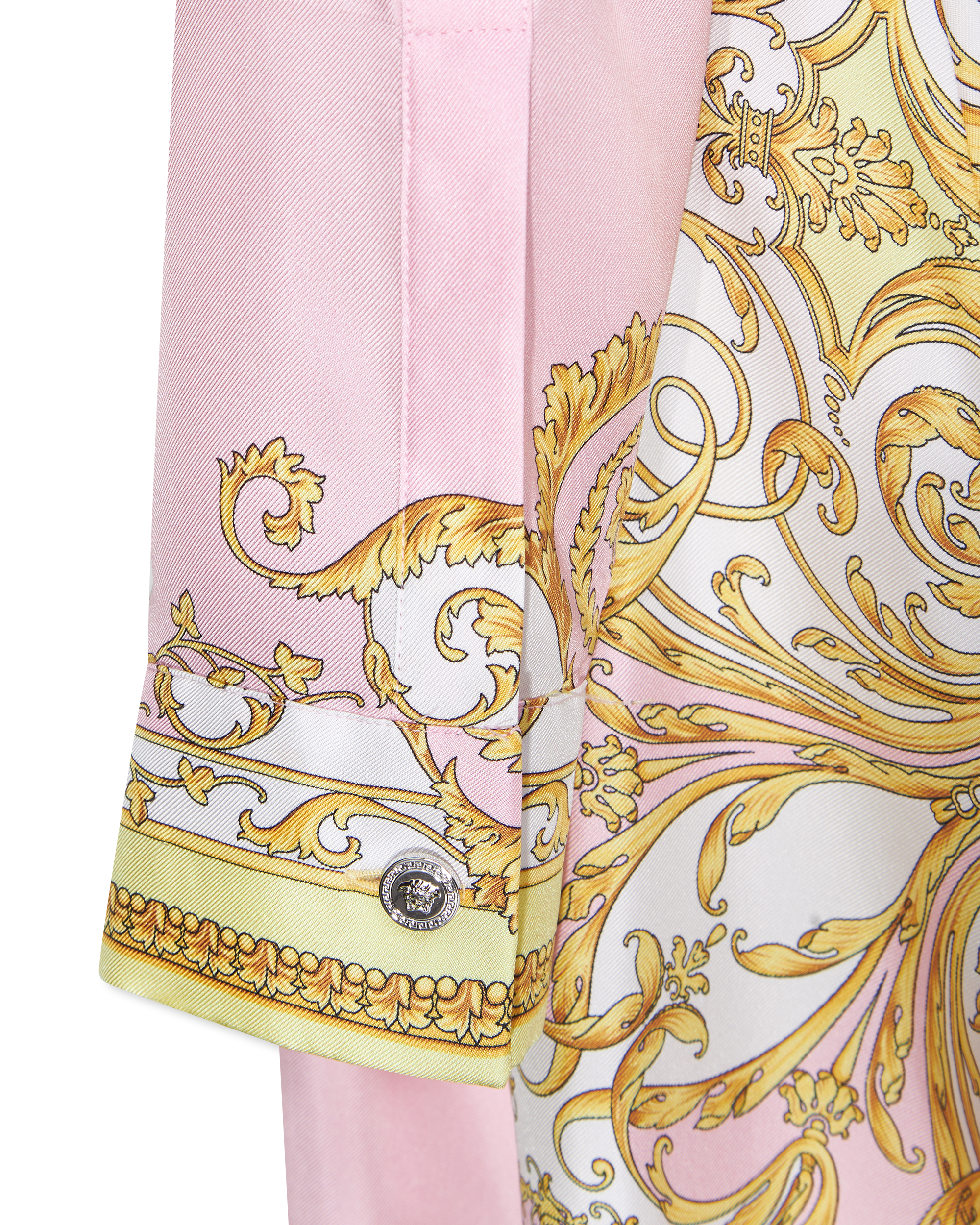 Spring Barocco Silk Mini Shirt Dress